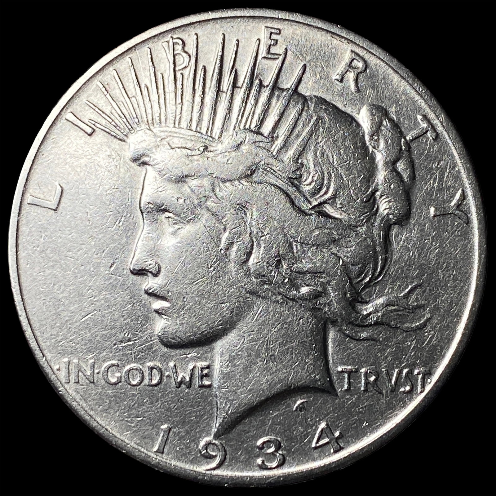 1934-S Peace Silver Dollar CLOSELY UNCIRCULATED: 1934-S Peace Silver Dollar CLOSELY UNCIRCULATED