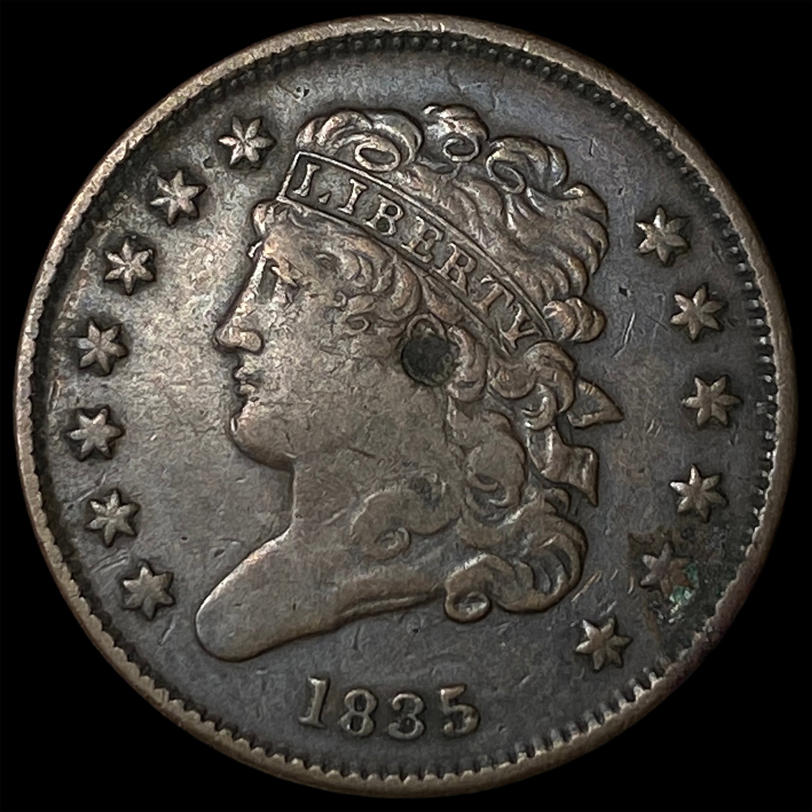 1835 Classic Head Half Cent LIGHTLY CIRCULATED: 1835 Classic Head Half Cent LIGHTLY CIRCULATED