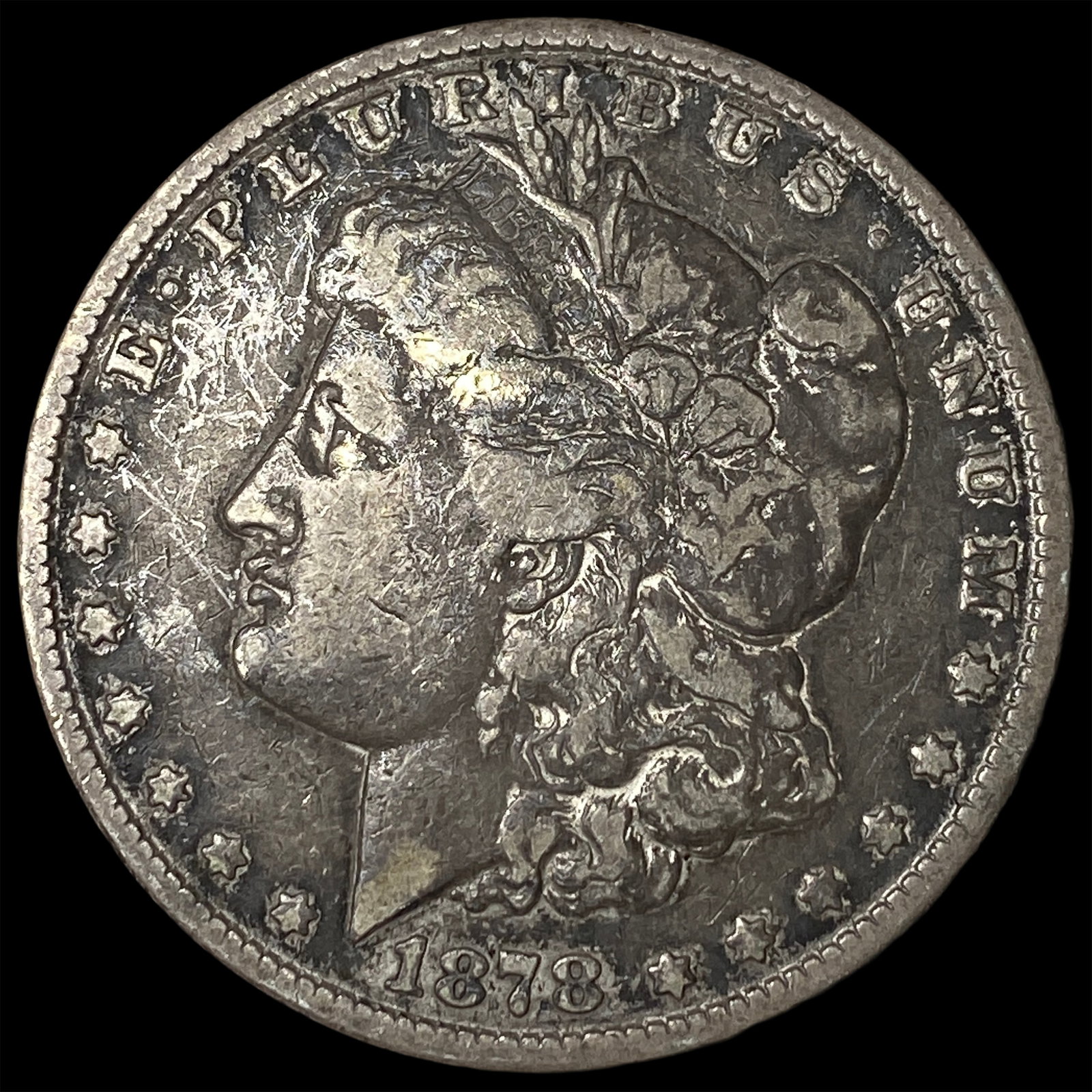 1878 Silver Morgan Dollar LIGHTLY CIRCULATED: 1878 Silver Morgan Dollar LIGHTLY CIRCULATED