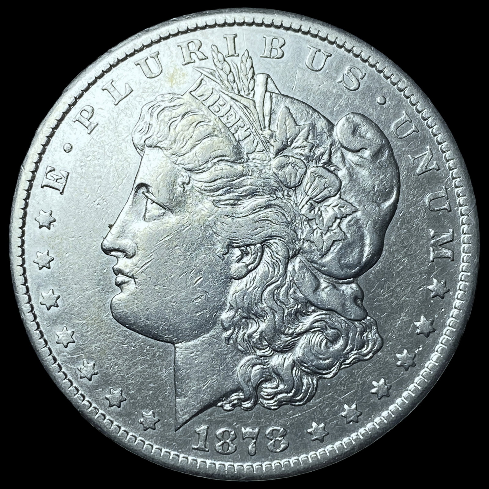 1878-CC Silver Morgan Dollar CLOSELY UNCIRCULATED: 1878-CC Silver Morgan Dollar CLOSELY UNCIRCULATED