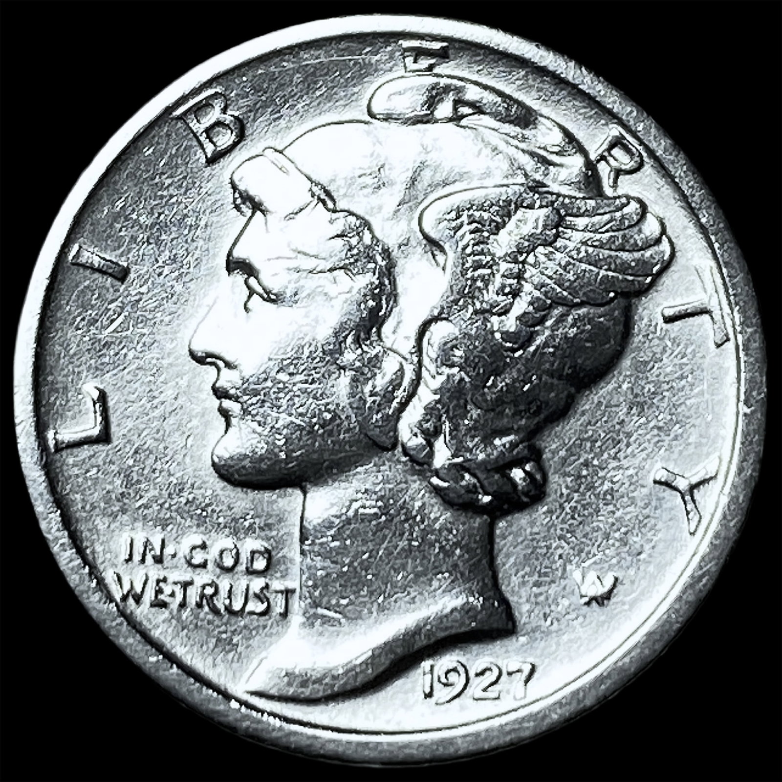 1927-S Silver Mercury Dime UNCIRCULATED: 1927-S Silver Mercury Dime UNCIRCULATED