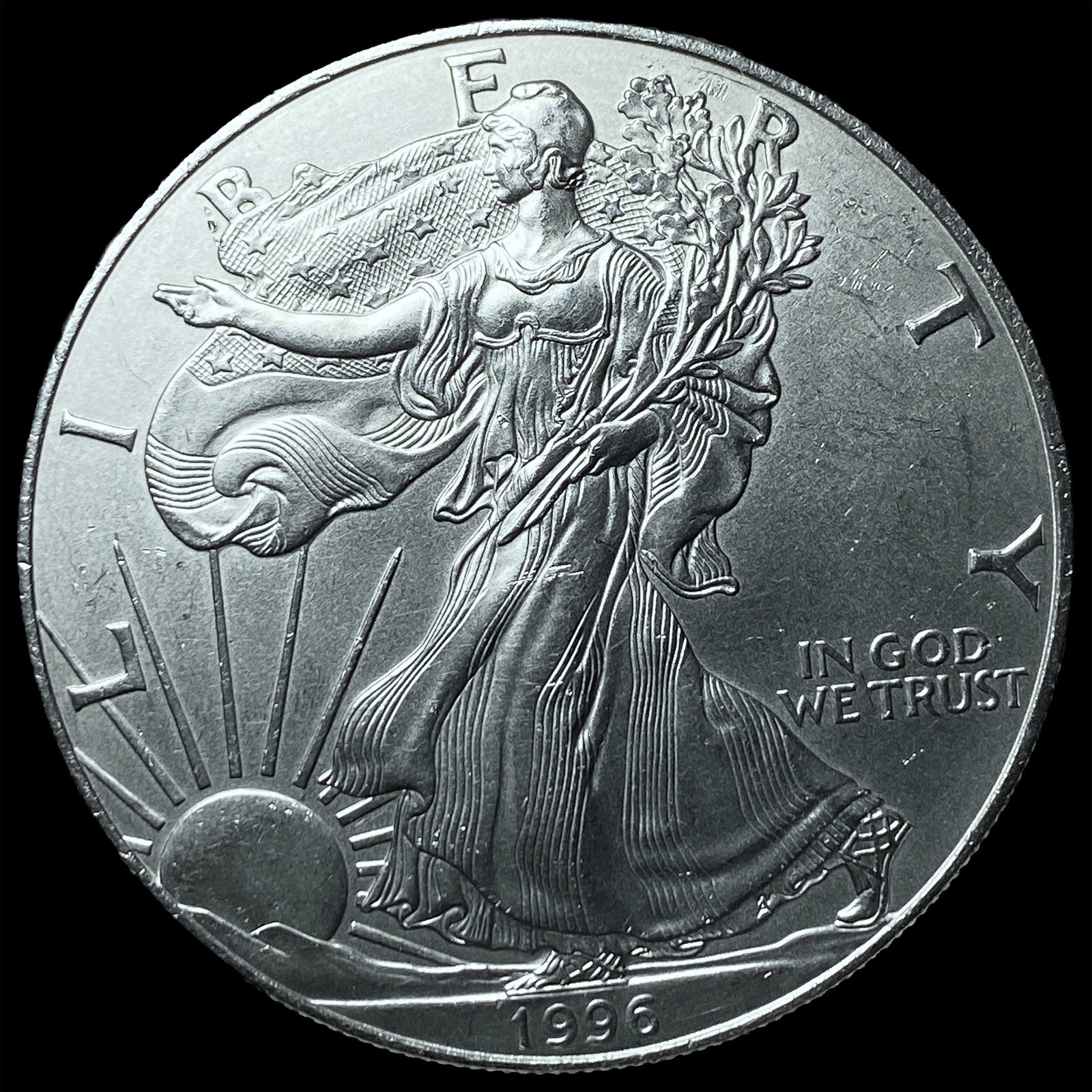 1996 1 oz Silver American Eagle $1 GEM BU (1 of 2)