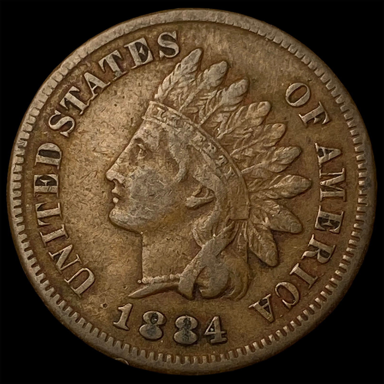 1884 Indian Head Cent NEARLY UNCIRCULATED: 1884 Indian Head Cent NEARLY UNCIRCULATED