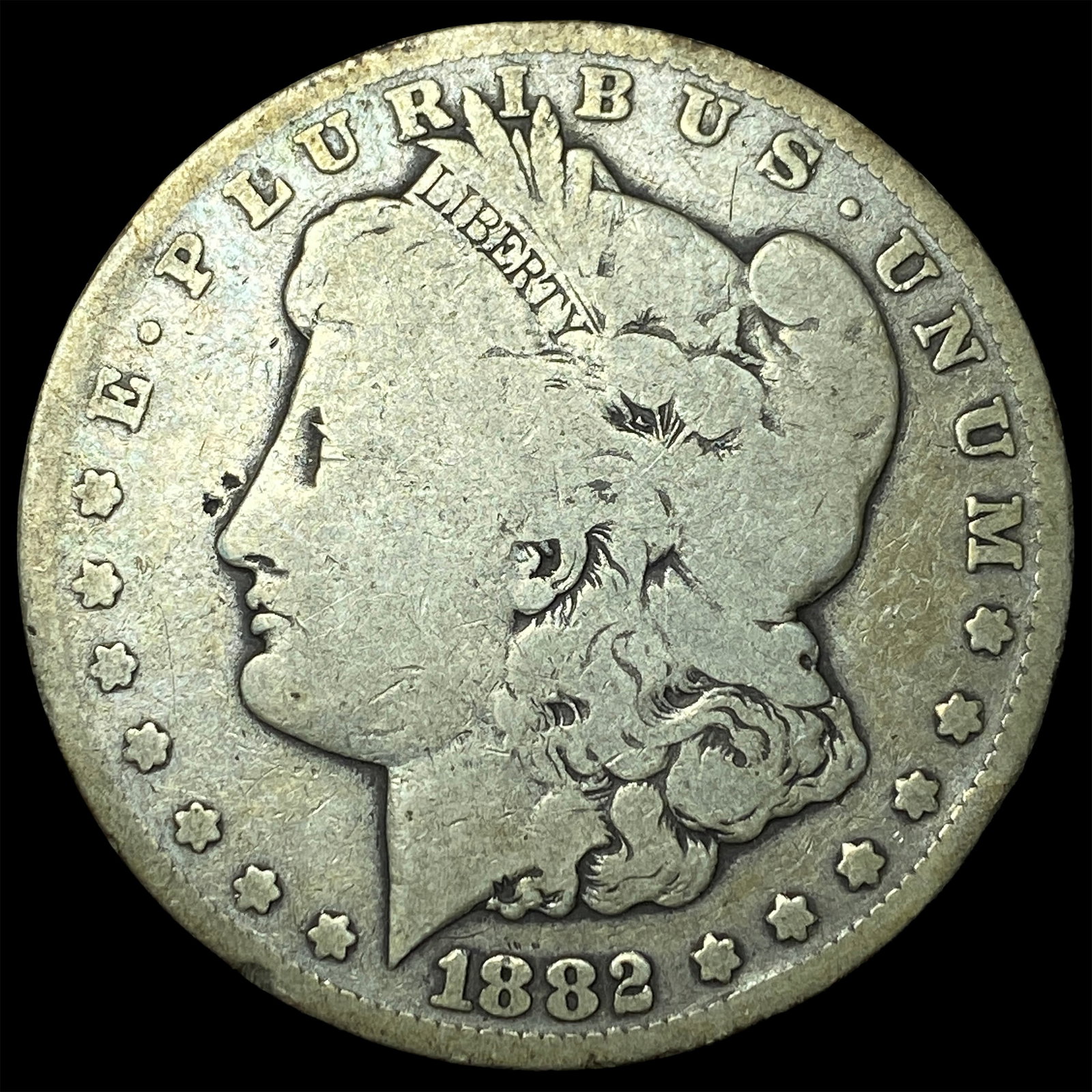 1882-CC Silver Morgan Dollar LIGHTLY CIRCULATED: 1882-CC Silver Morgan Dollar LIGHTLY CIRCULATED