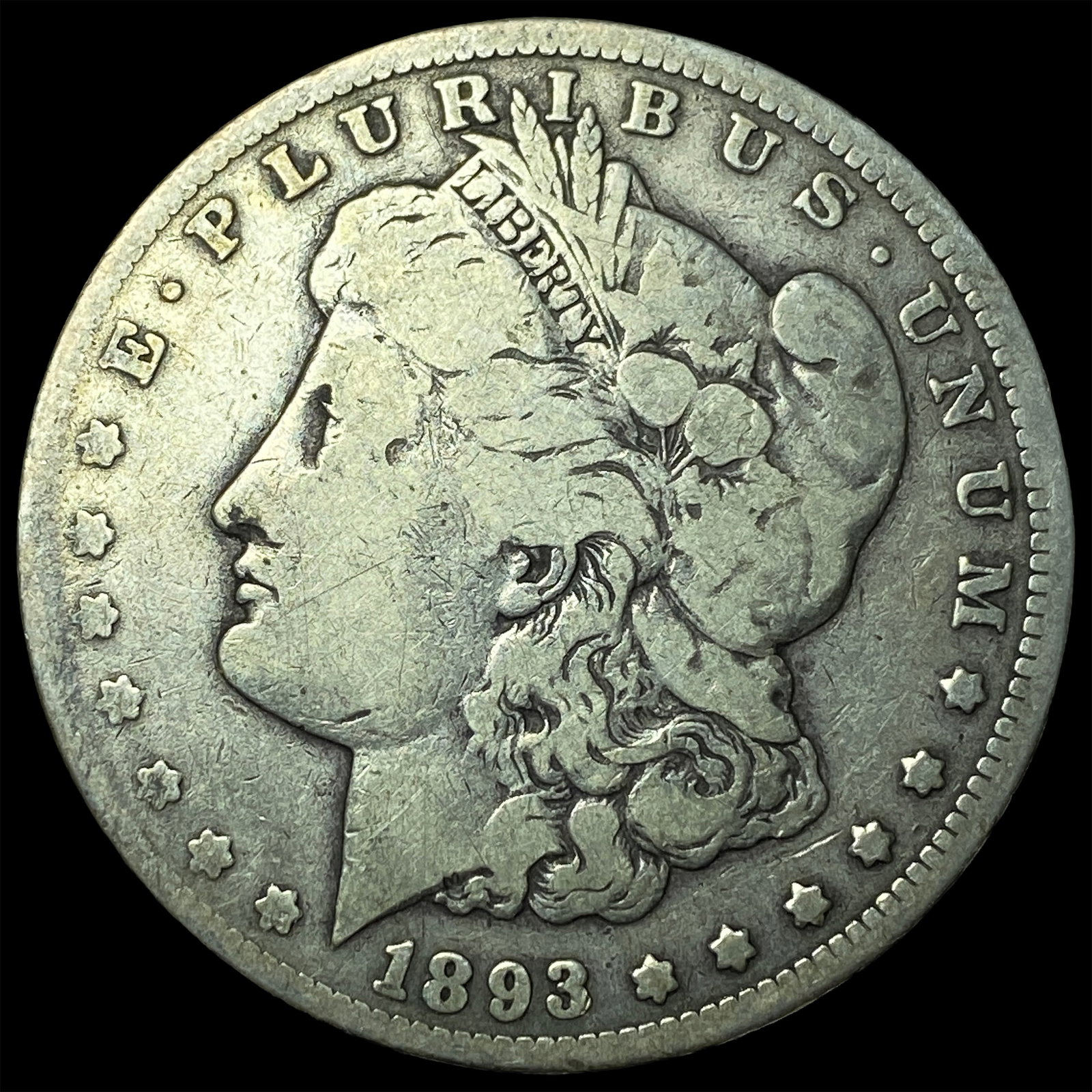1893-CC Silver Morgan Dollar LIGHTLY CIRCULATED: 1893-CC Silver Morgan Dollar LIGHTLY CIRCULATED