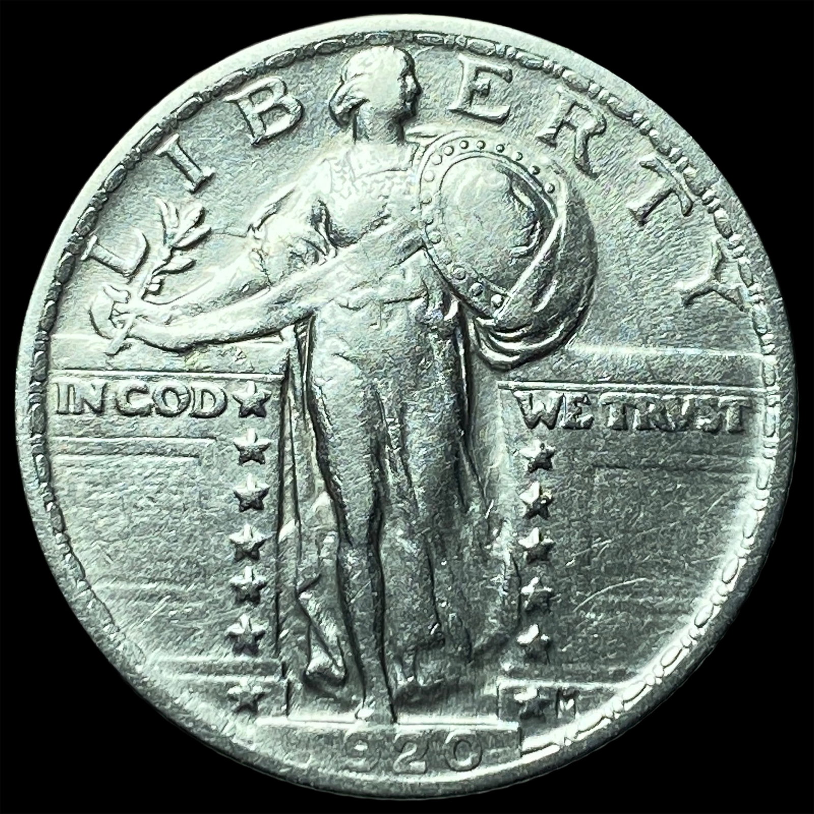 1920 Standing Liberty Quarter CLOSELY UNCIRCULATED: 1920 Standing Liberty Quarter CLOSELY UNCIRCULATED