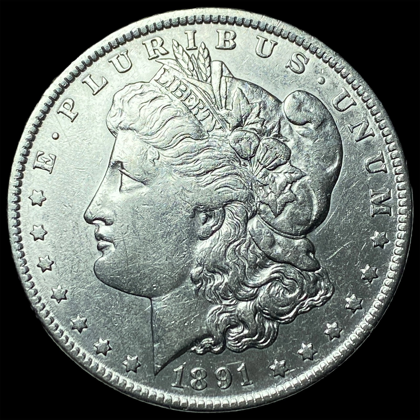 1891 Silver Morgan Dollar LIGHTLY CIRCULATED: 1891 Silver Morgan Dollar LIGHTLY CIRCULATED