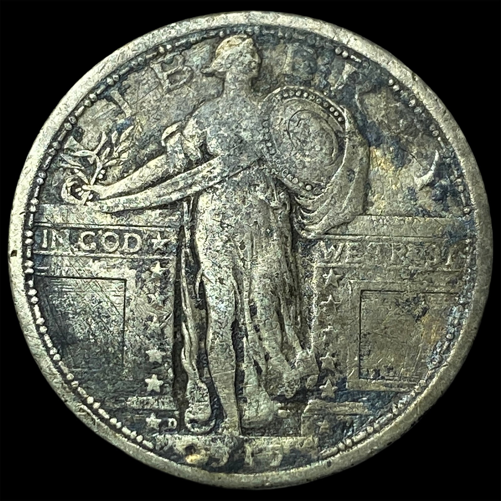 1925-D Silver Standing Liberty Quarter LIGHTLY CIRCULATED: 1925-D Silver Standing Liberty Quarter LIGHTLY CIRCULATED