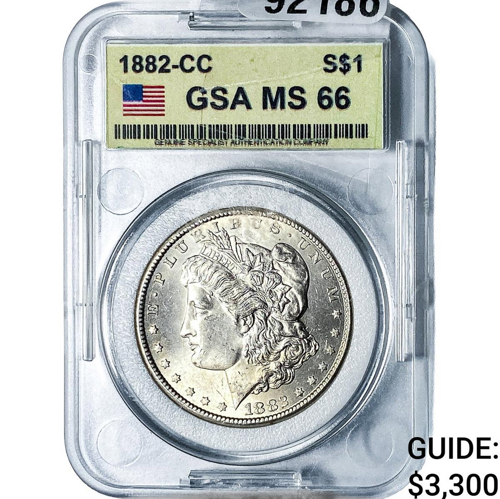 1882-CC Morgan Silver Dollar GSA MS66: 1882-CC Morgan Silver Dollar GSA MS66