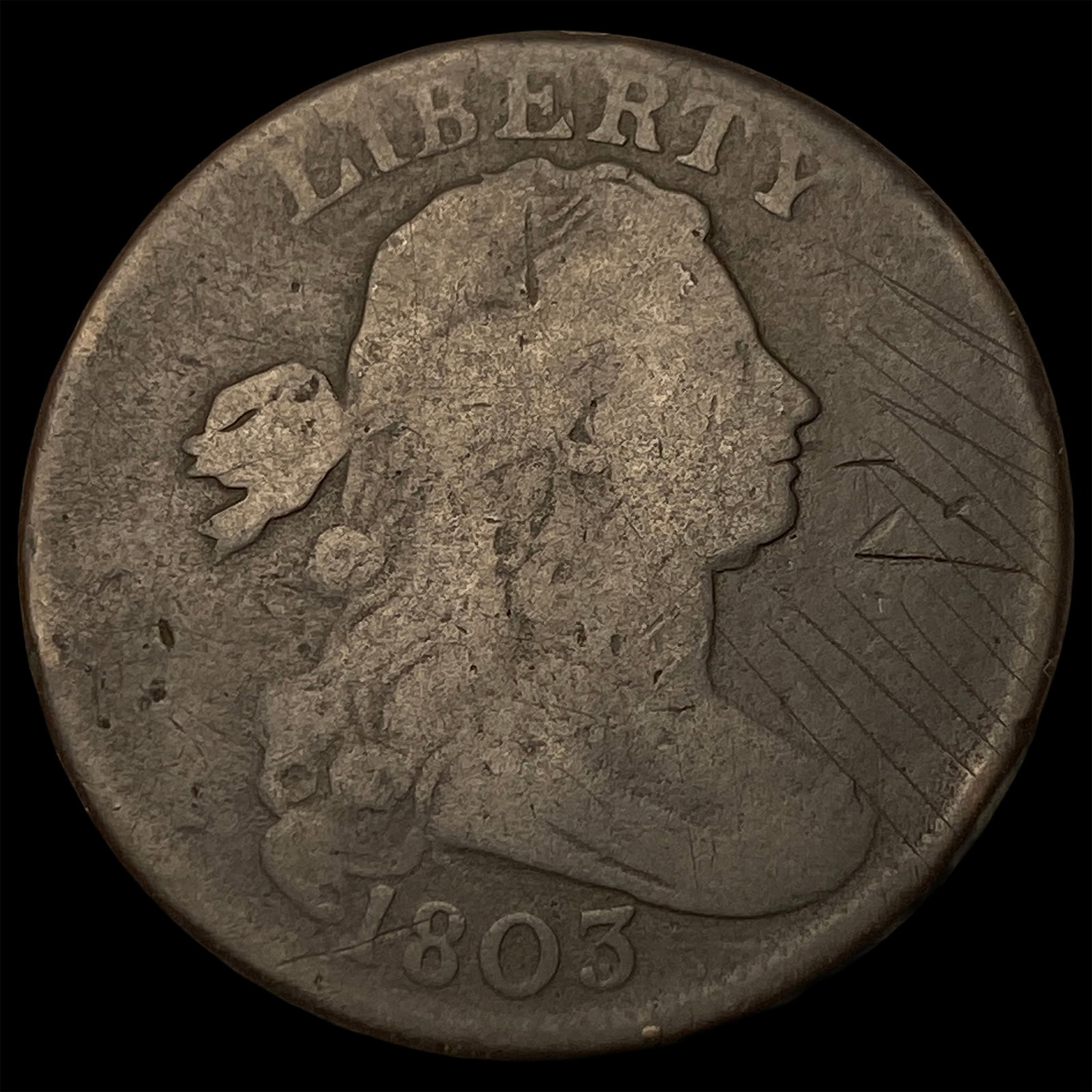 1803 Draped Bust Large Cent NICELY CIRCULATED: 1803 Draped Bust Large Cent NICELY CIRCULATED