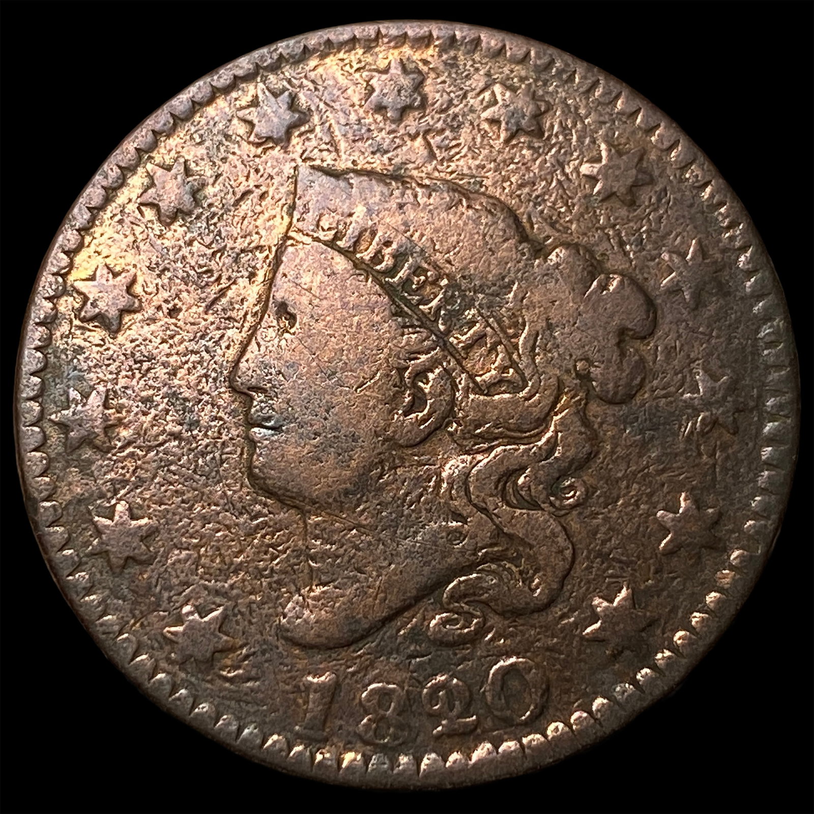 1820 Coronet Head Large Cent HIGH GRADE: 1820 Coronet Head Large Cent HIGH GRADE