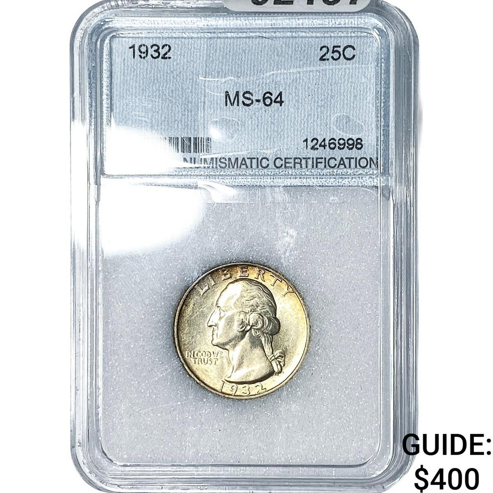 1932 Washington Silver Quarter NNC MS64: 1932 Washington Silver Quarter NNC MS64