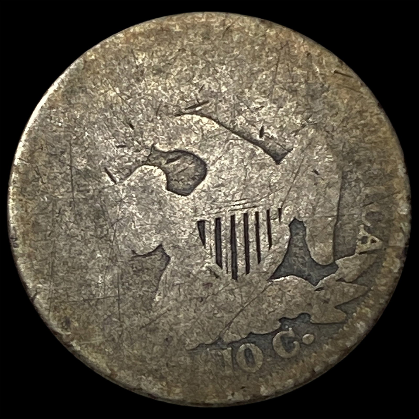1834 Capped Bust Dime NICELY CIRCULATED - 2