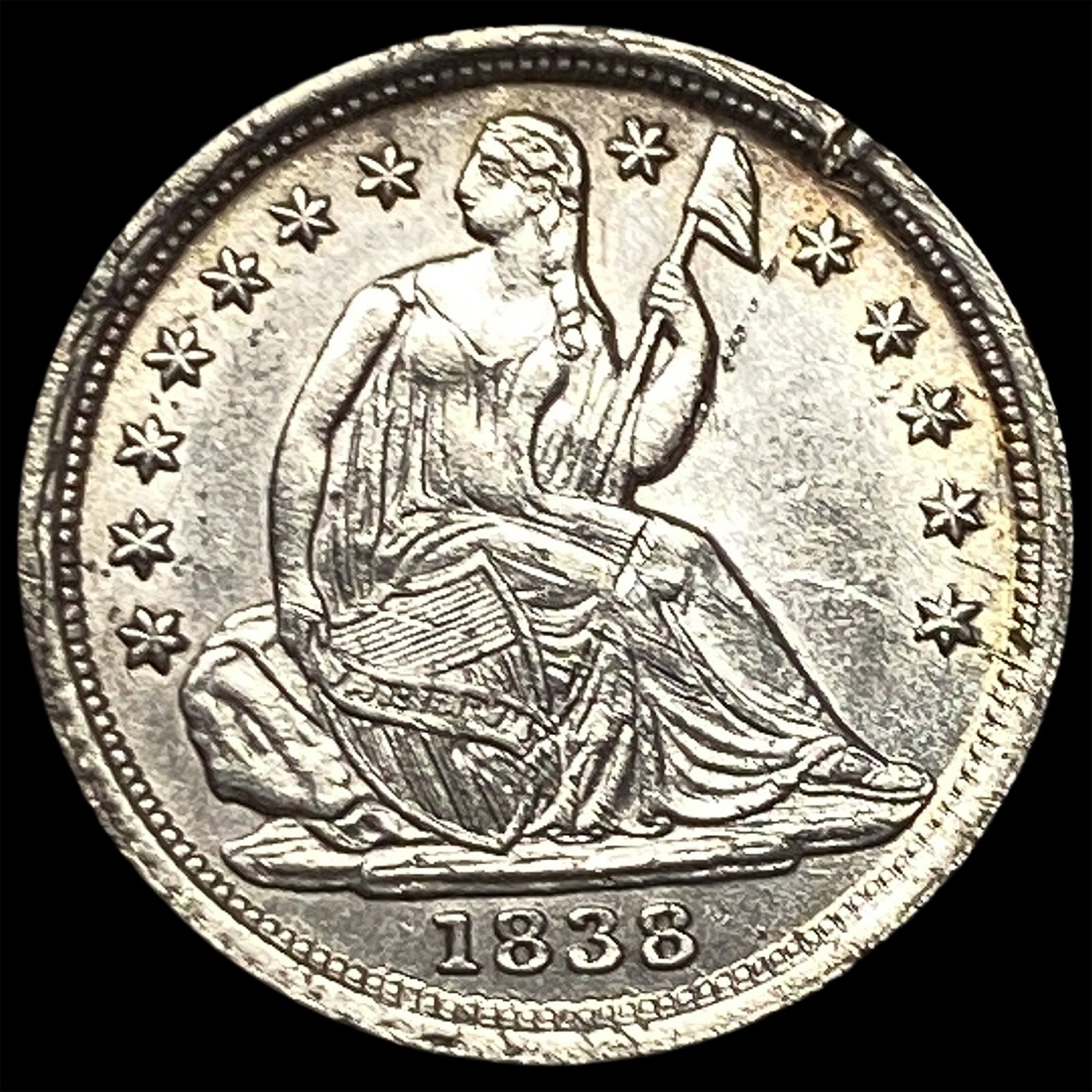 1838 Seated Liberty Half Dime UNCIRCULATED: 1838 Seated Liberty Half Dime UNCIRCULATED
