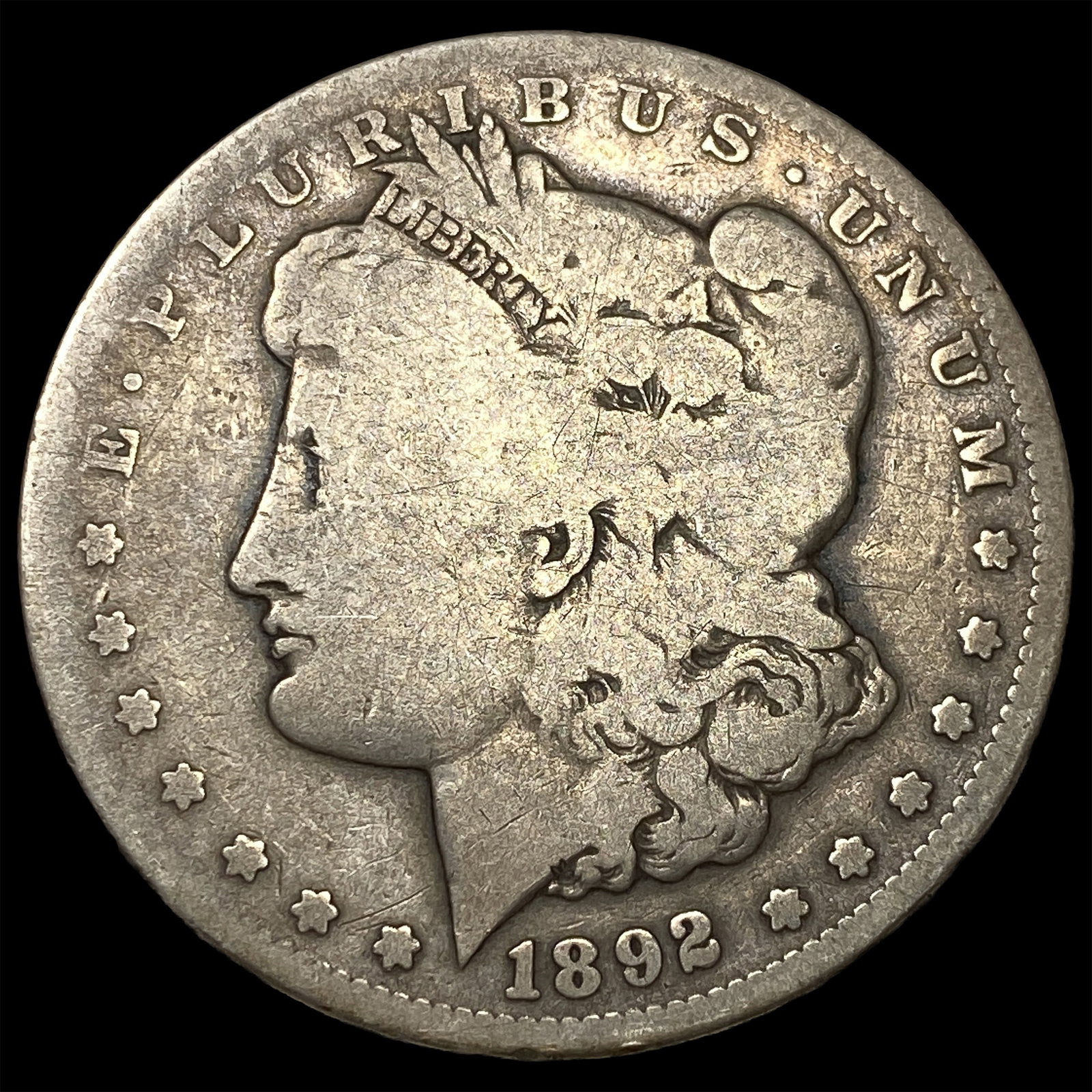 1892-CC Silver Morgan Dollar NICELY CIRCULATED: 1892-CC Silver Morgan Dollar NICELY CIRCULATED