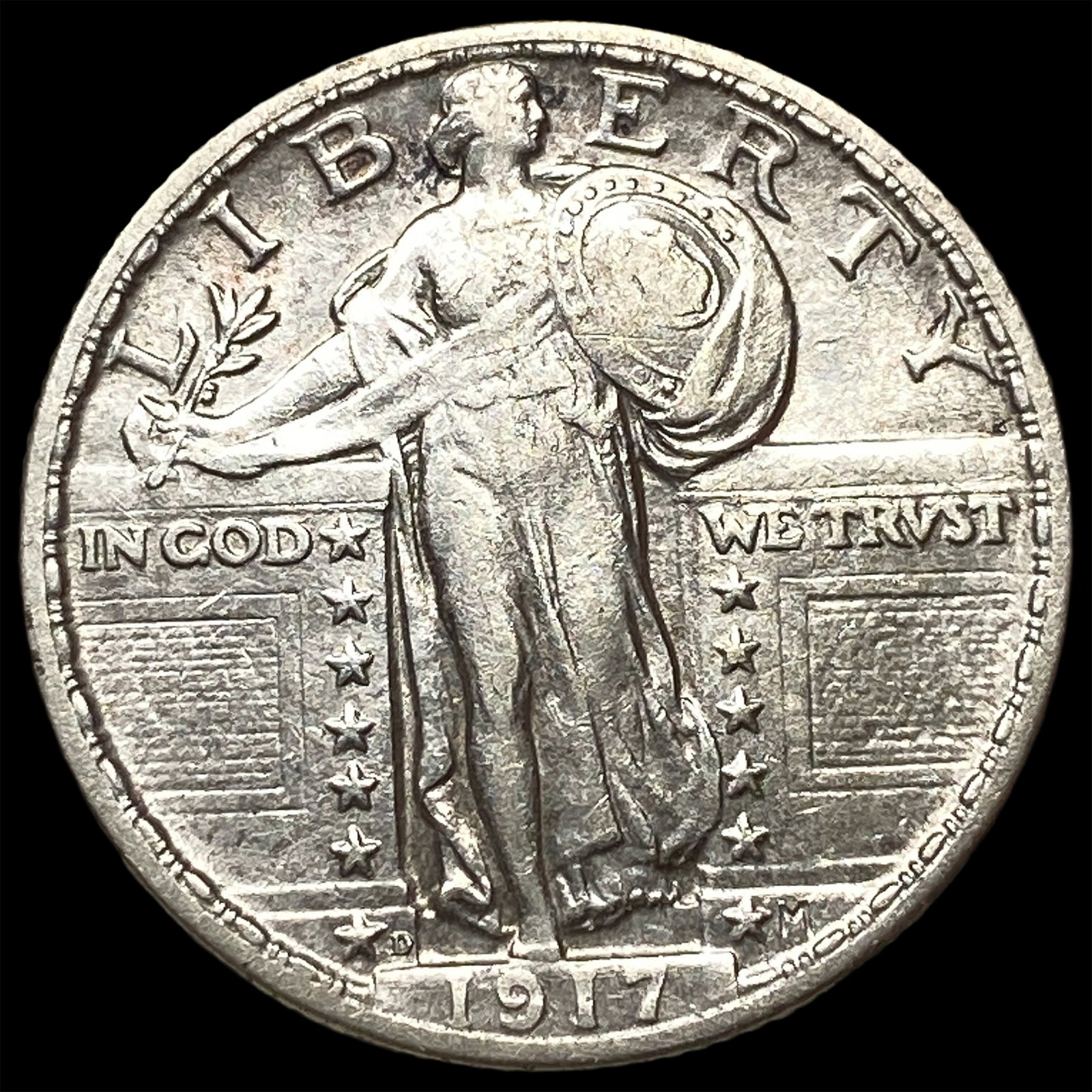 1917-D Type 2 Standing Liberty Quarter UNCIRCULATED: 1917-D Type 2 Standing Liberty Quarter UNCIRCULATED