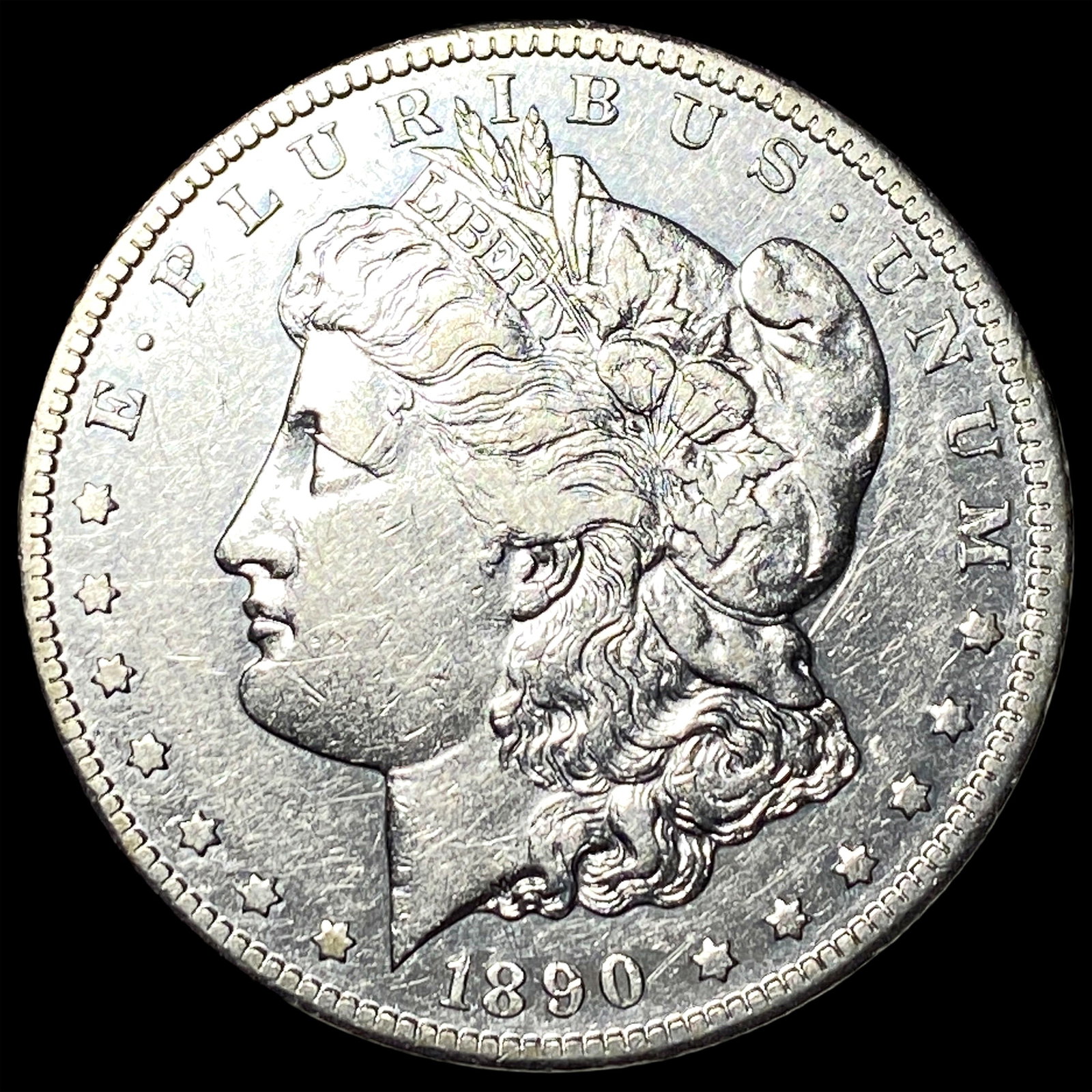 1890-CC Silver Morgan Dollar CLOSELY UNCIRCULATED: 1890-CC Silver Morgan Dollar CLOSELY UNCIRCULATED