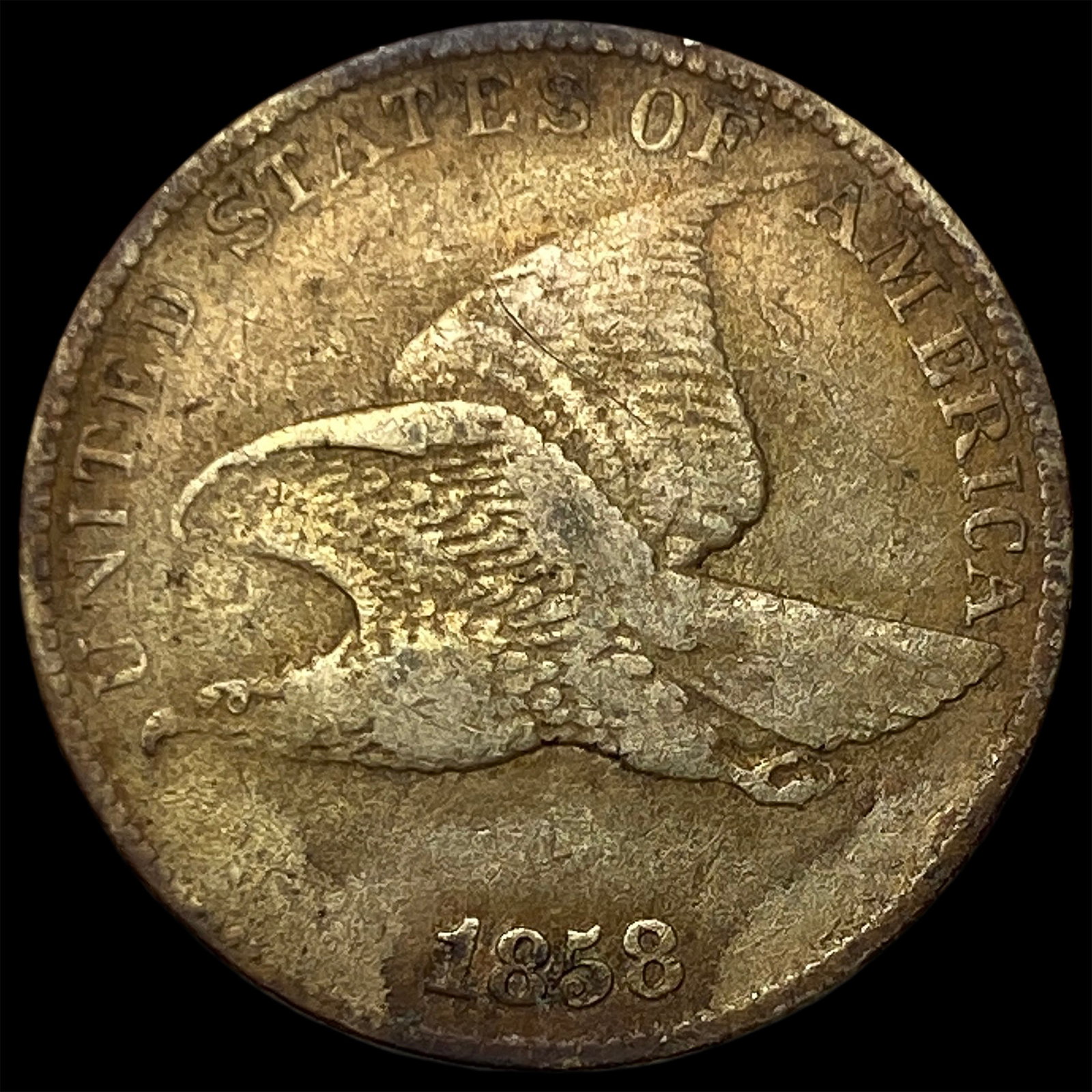 1858 Flying Eagle Cent NEARLY UNCIRCULATED: 1858 Flying Eagle Cent NEARLY UNCIRCULATED
