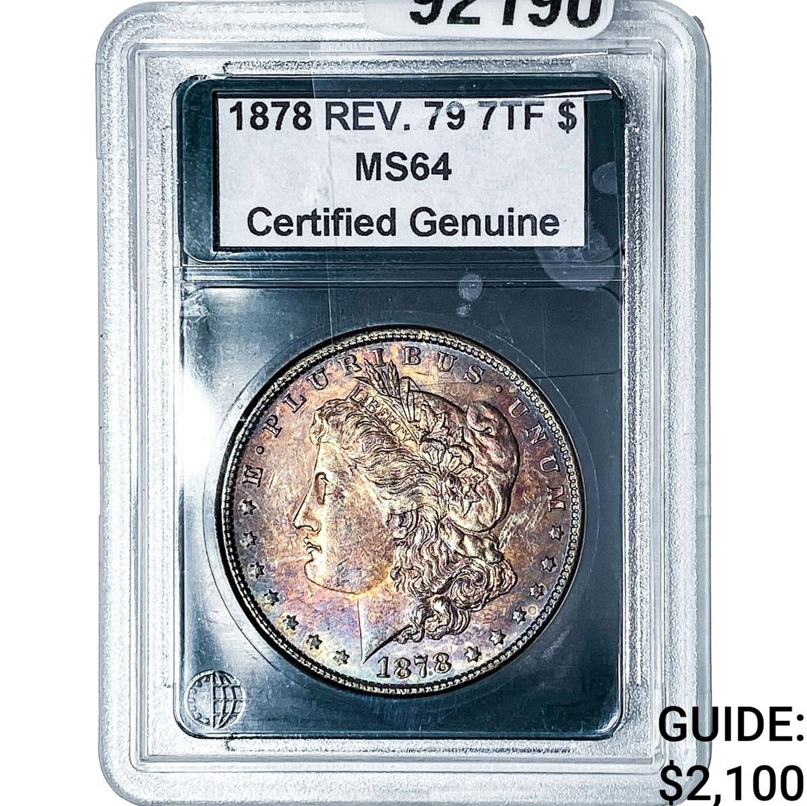 1878 Rev 79 Morgan Silver Dollar 64: 1878 Rev 79 Morgan Silver Dollar 64