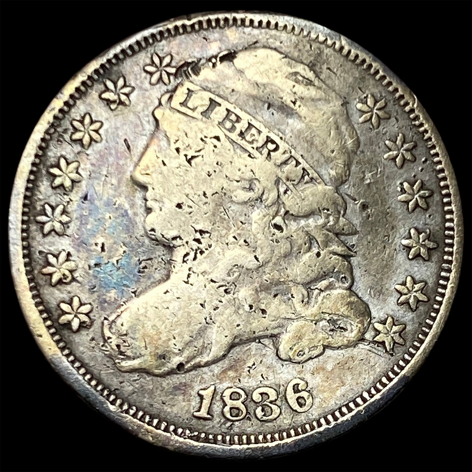 1836 Silver Capped Bust Dime LIGHTLY CIRCULATED: 1836 Silver Capped Bust Dime LIGHTLY CIRCULATED