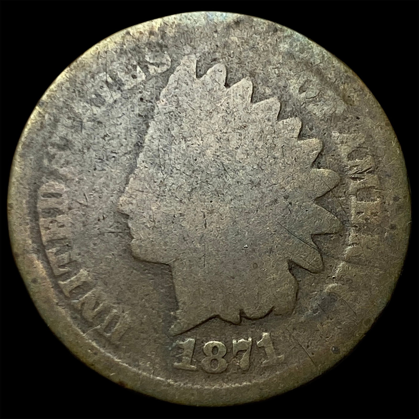 1871 Indian Head Cent NICELY CIRCULATED: 1871 Indian Head Cent NICELY CIRCULATED