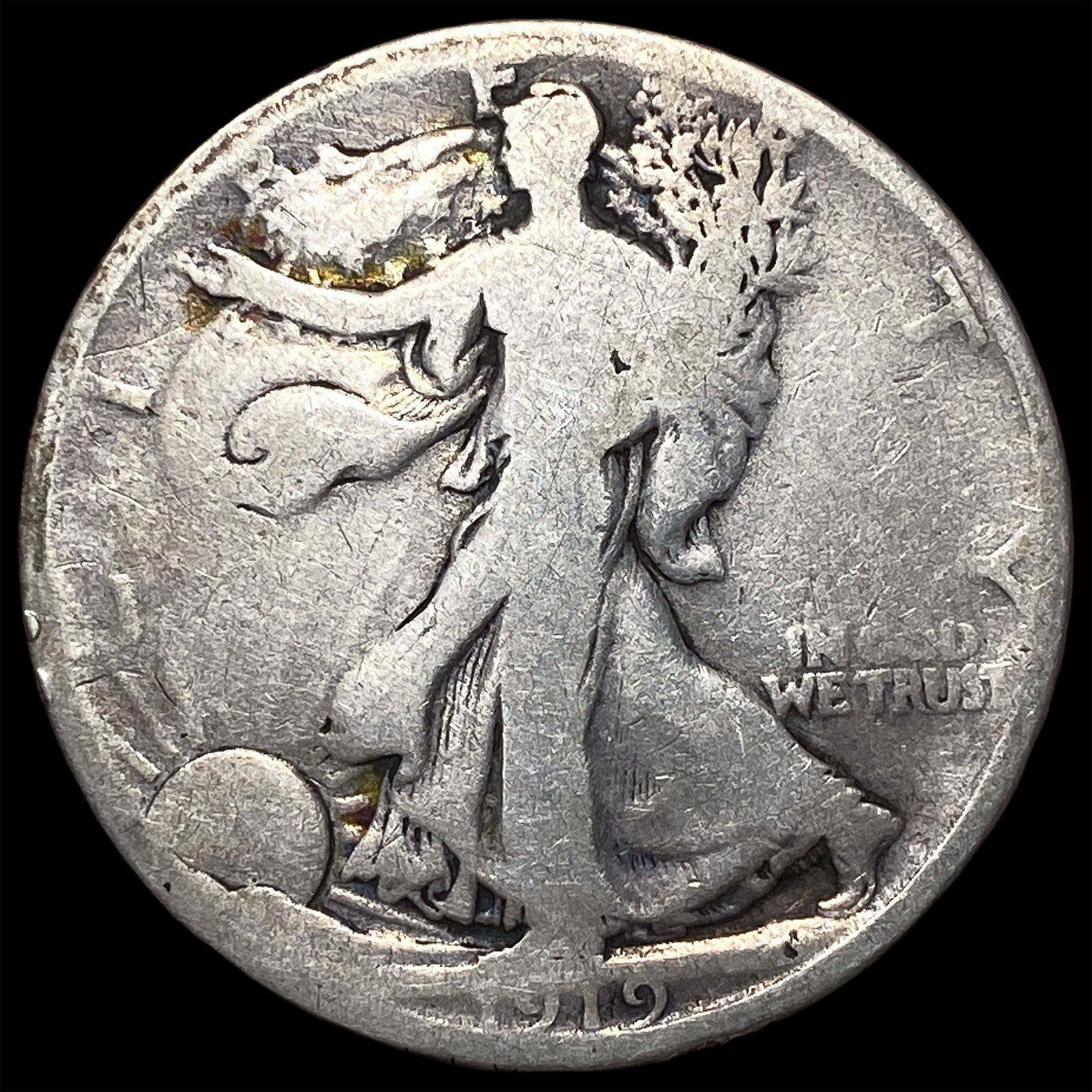 1919-D Silver Walking Liberty Half Dollar NICELY CIRCULATED: 1919-D Silver Walking Liberty Half Dollar NICELY CIRCULATED