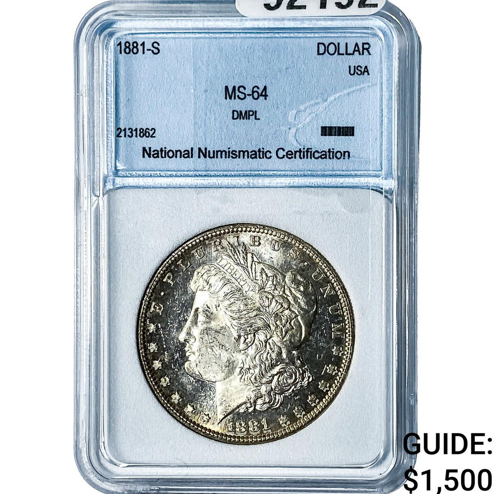 1881-S Morgan Silver Dollar NNC MS64 DMPL: 1881-S Morgan Silver Dollar NNC MS64 DMPL