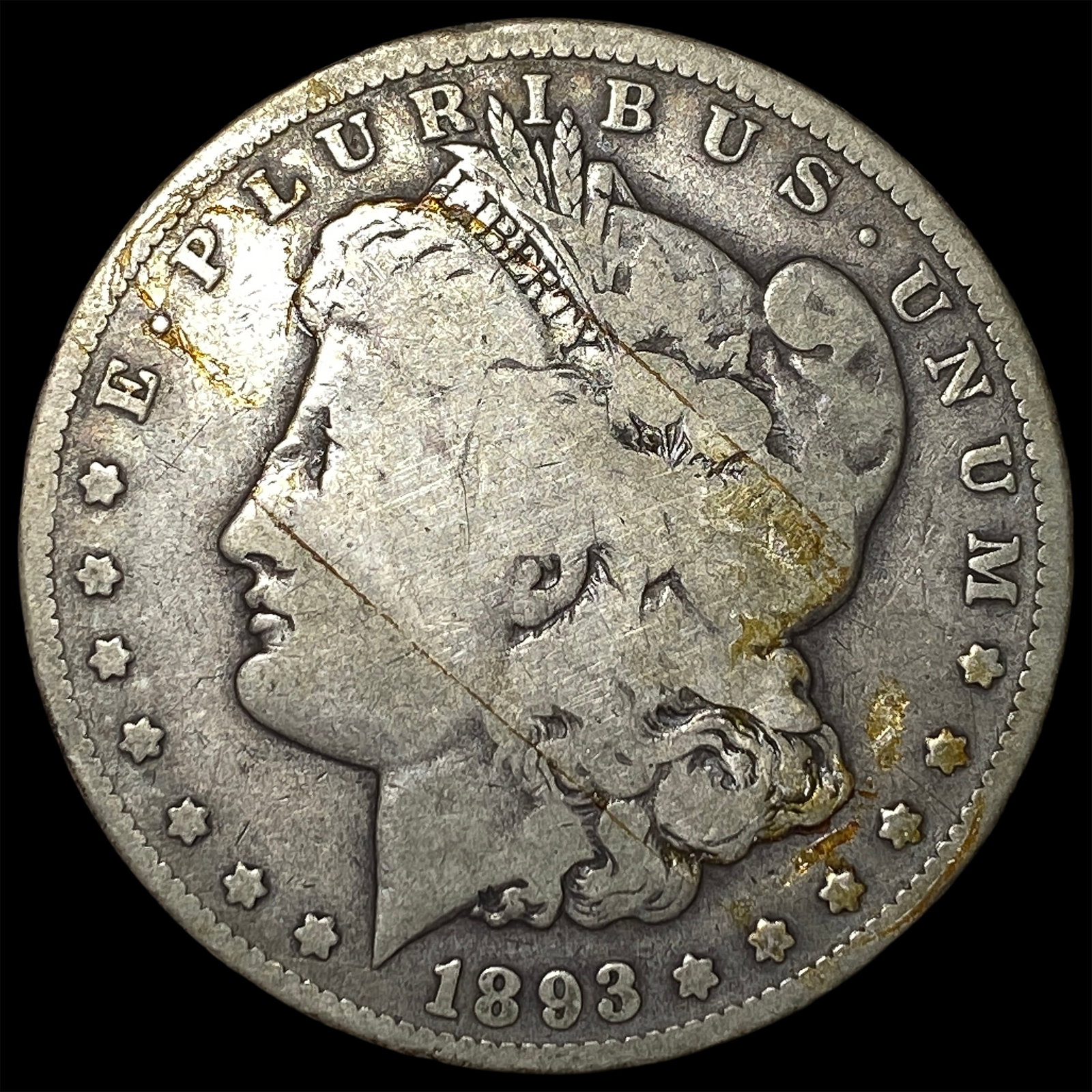 1893-CC Silver Morgan Dollar NICELY CIRCULATED: 1893-CC Silver Morgan Dollar NICELY CIRCULATED