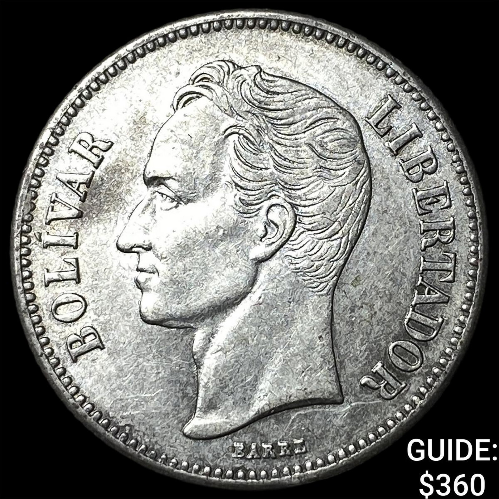 1935 Venezuela Silver 2 Bolivars (1 of 2)