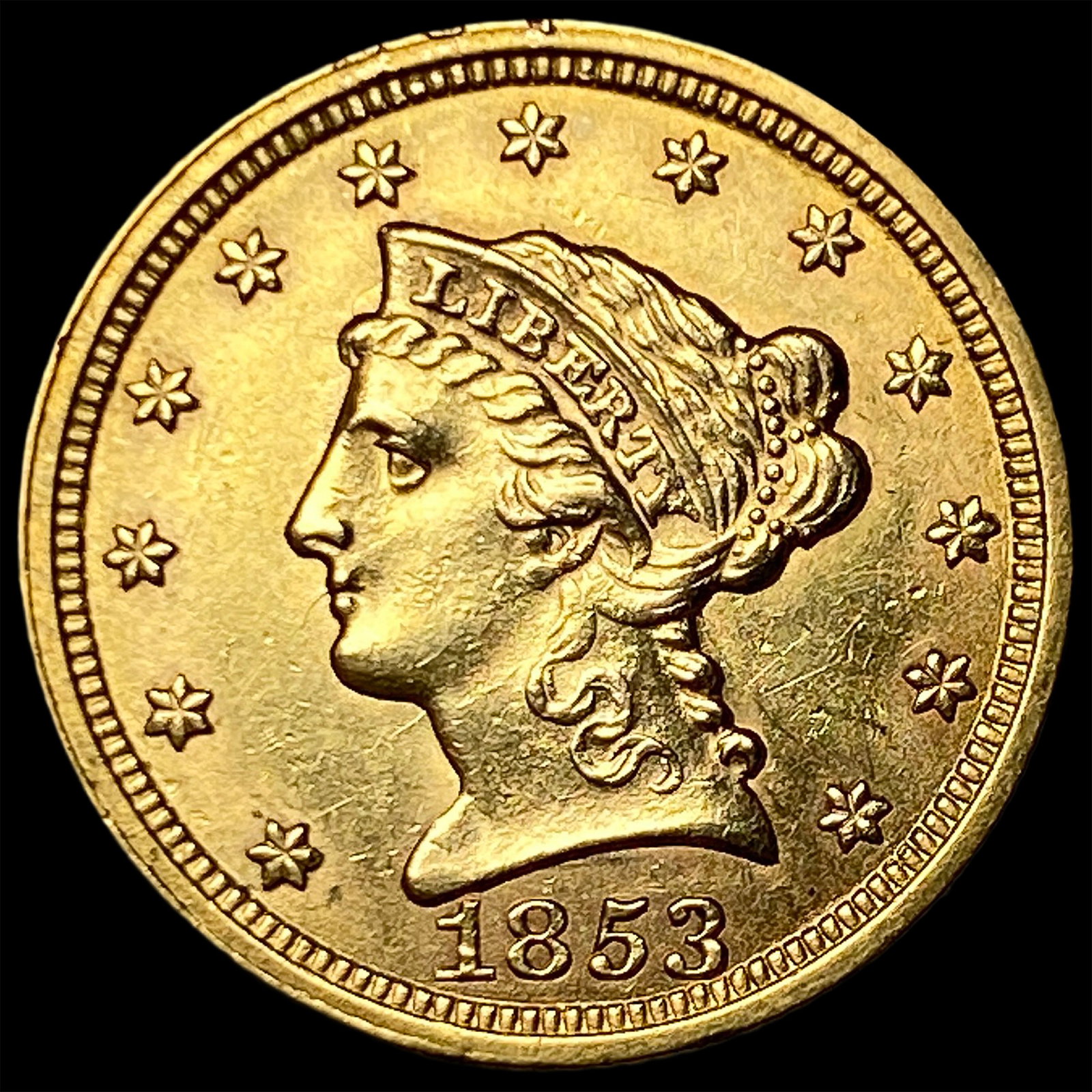 1853 Gold $2.5 Quarter Eagle HIGH GRADE: 1853 Gold $2.5 Quarter Eagle HIGH GRADE