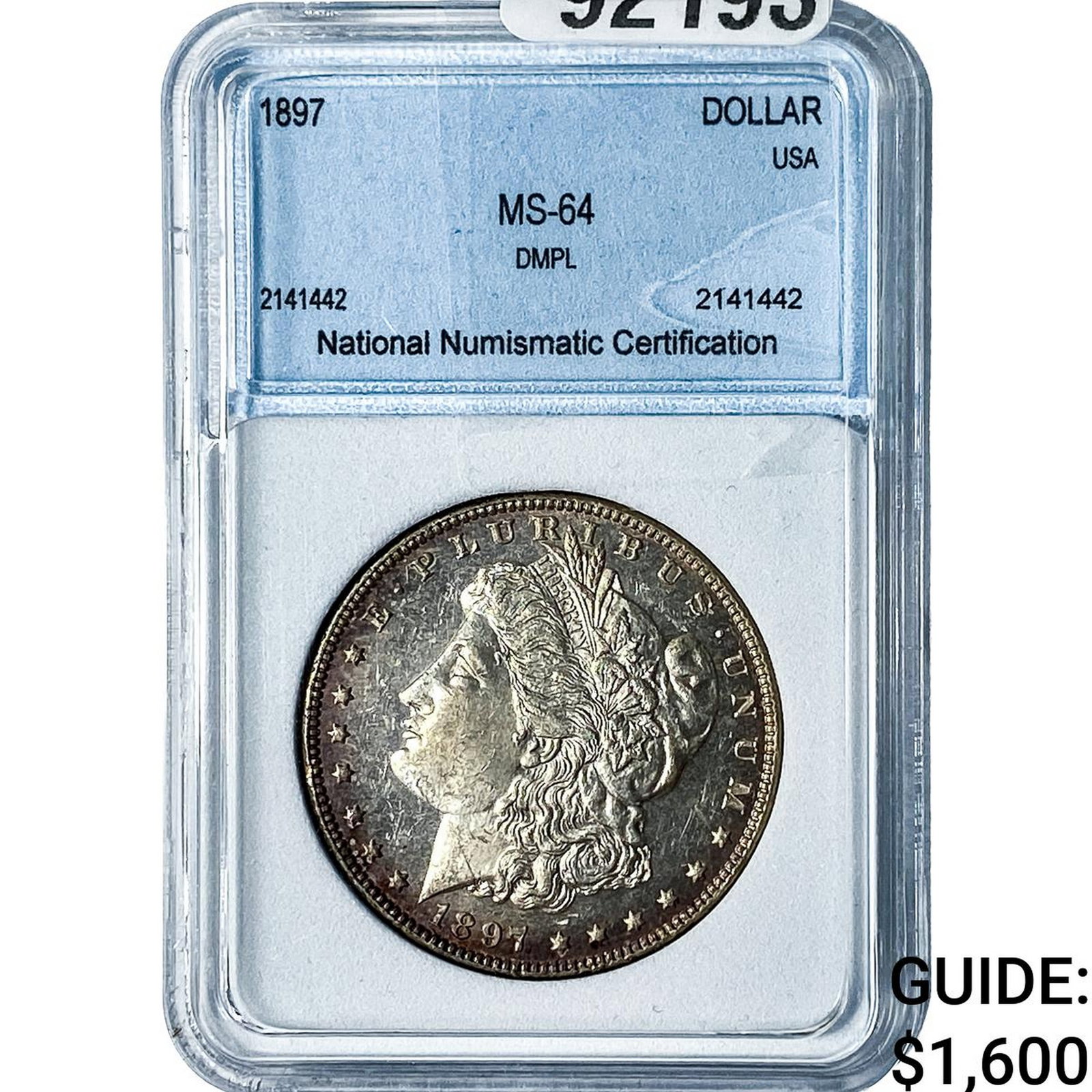 1897 Morgan Silver Dollar NNC MS64 DMPL: 1897 Morgan Silver Dollar NNC MS64 DMPL