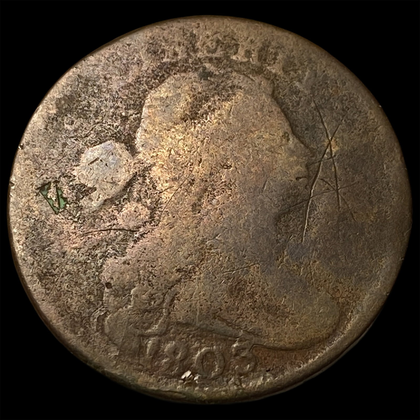 1803 Draped Bust Large Cent NICELY CIRCULATED: 1803 Draped Bust Large Cent NICELY CIRCULATED