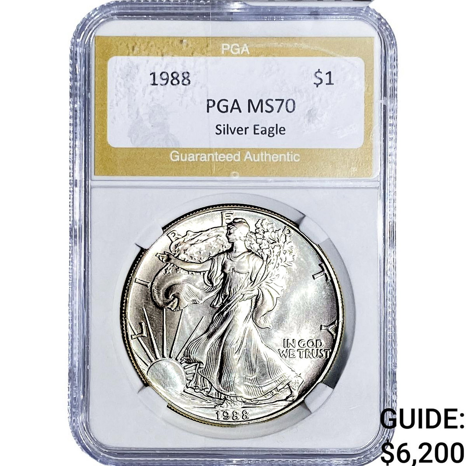 1988 Silver Eagle PGA MS70: 1988 Silver Eagle PGA MS70