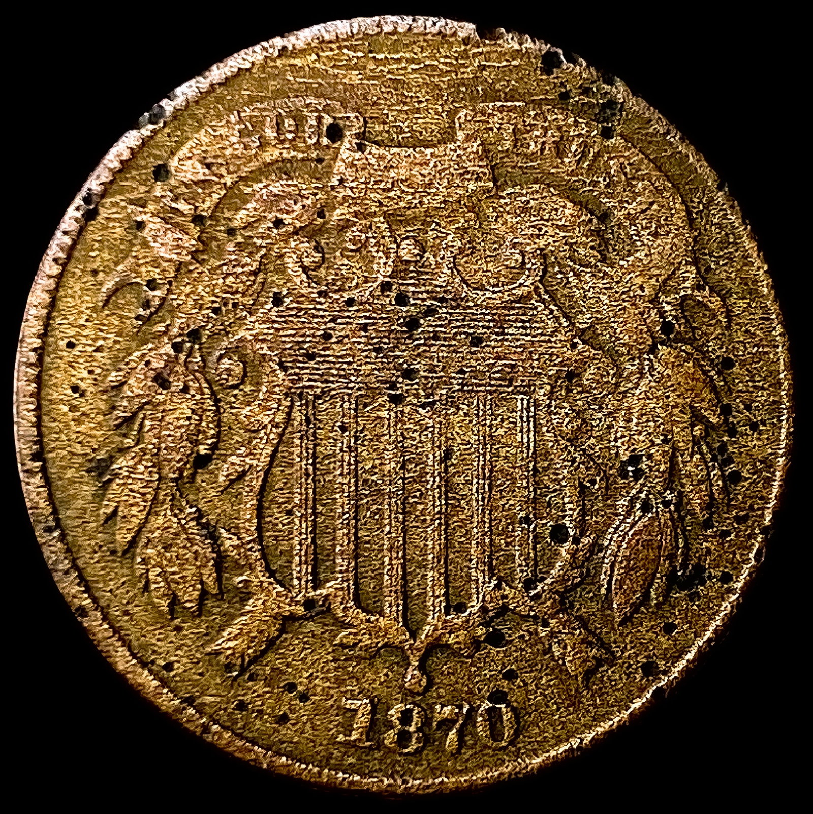1870 Two-Cent Piece LIGHTLY CIRCULATED: 1870 Two-Cent Piece LIGHTLY CIRCULATED