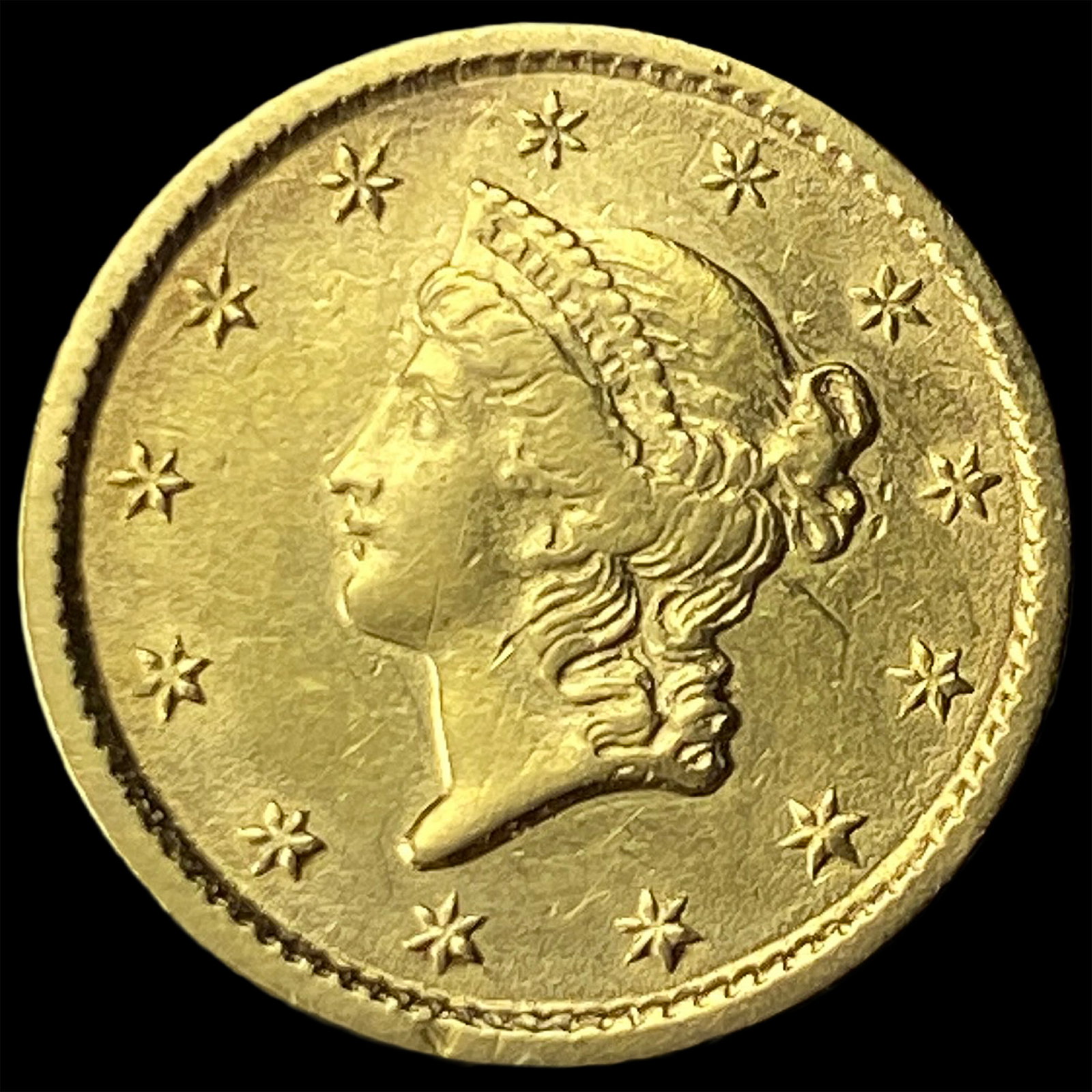 1853 Gold $1 Liberty Head UNCIRCULATED: 1853 Gold $1 Liberty Head UNCIRCULATED