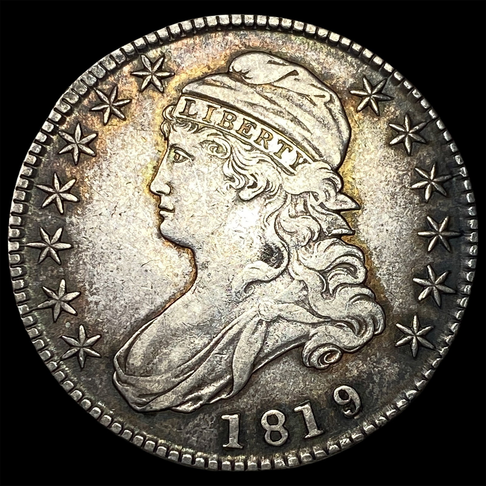1819 Capped Bust Half Dollar CLOSELY UNCIRCULATED: 1819 Capped Bust Half Dollar CLOSELY UNCIRCULATED
