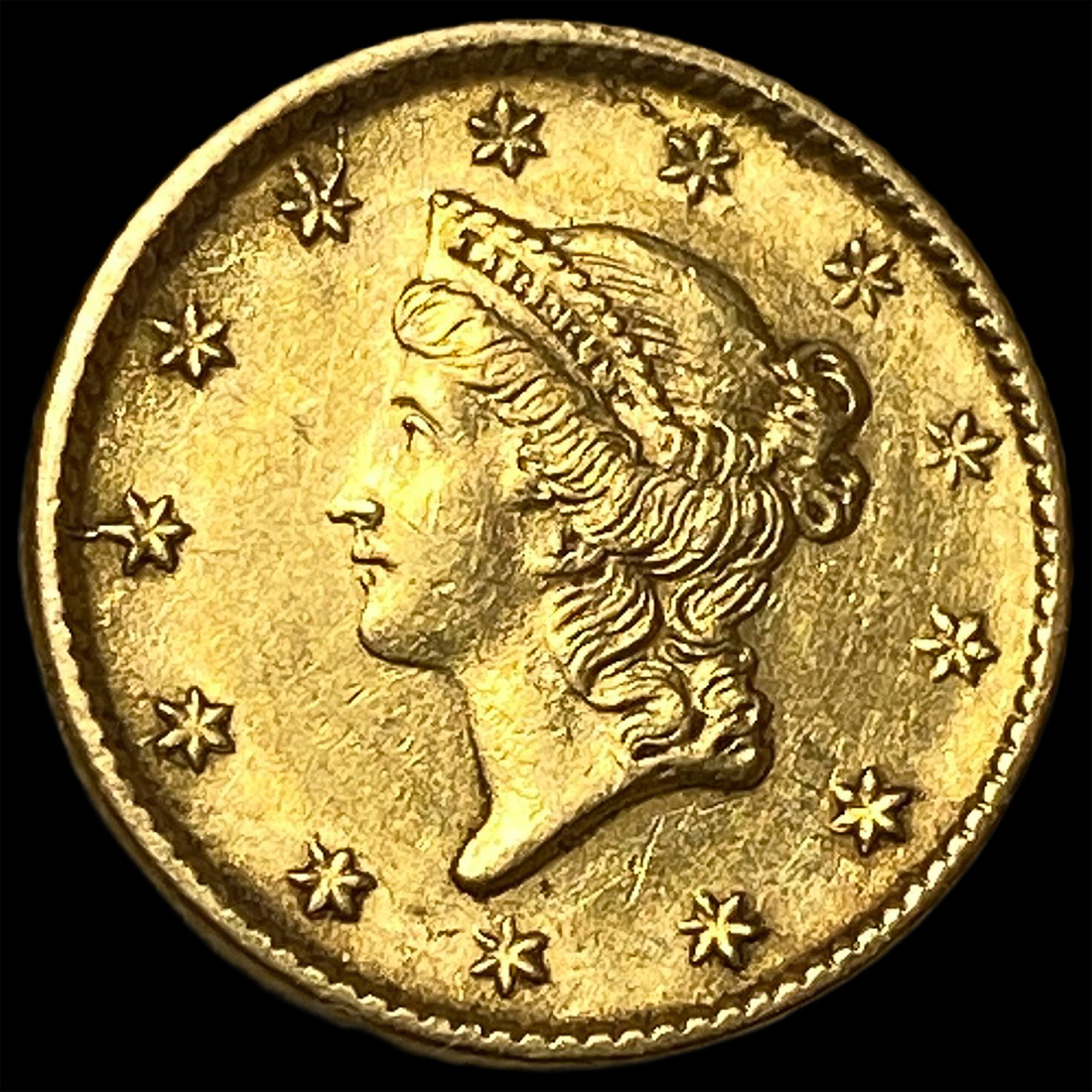 1853 Gold $1 Liberty Head Type 1 UNCIRCULATED: 1853 Gold $1 Liberty Head Type 1 UNCIRCULATED
