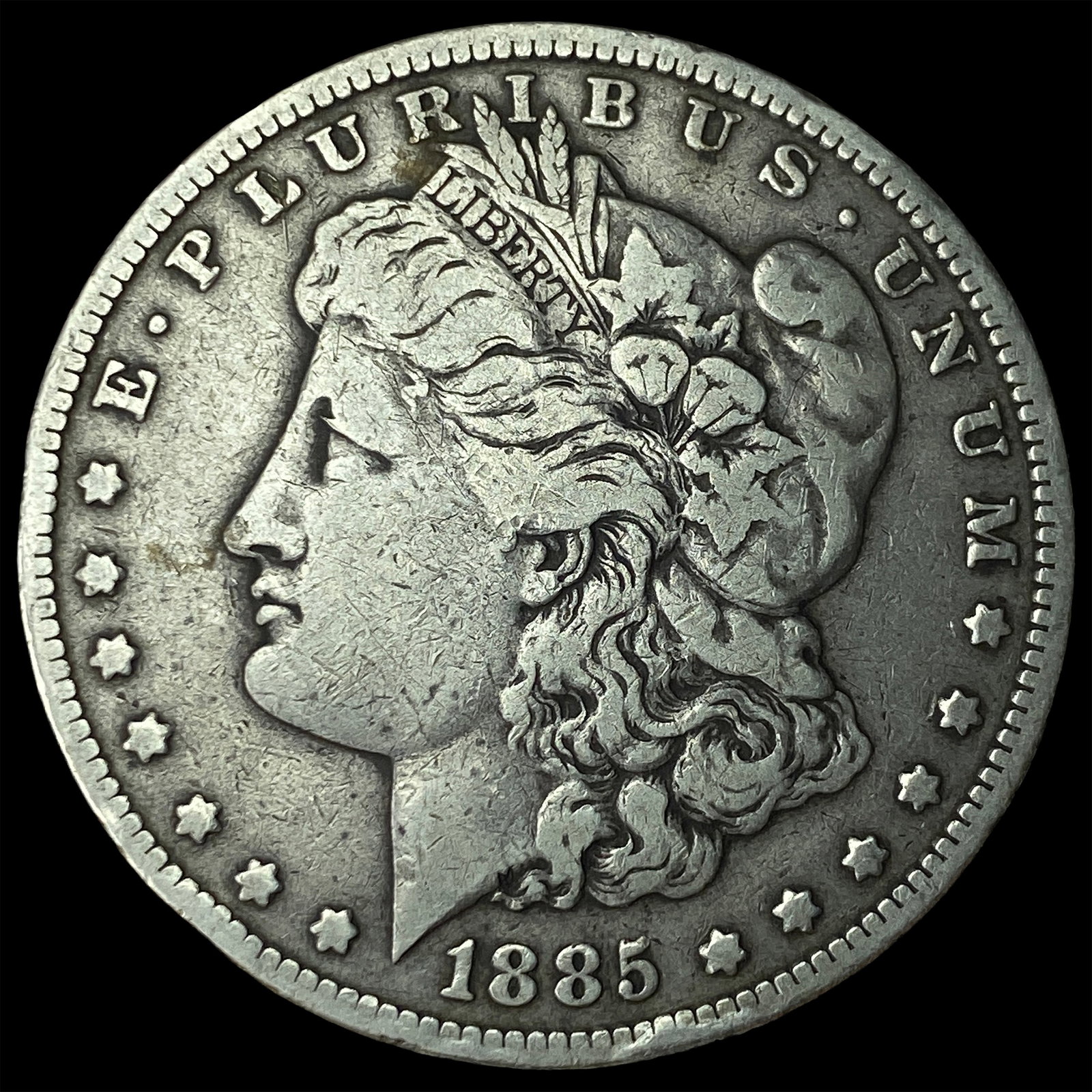 1885-CC Silver Morgan Dollar NEARLY UNCIRCULATED: 1885-CC Silver Morgan Dollar NEARLY UNCIRCULATED