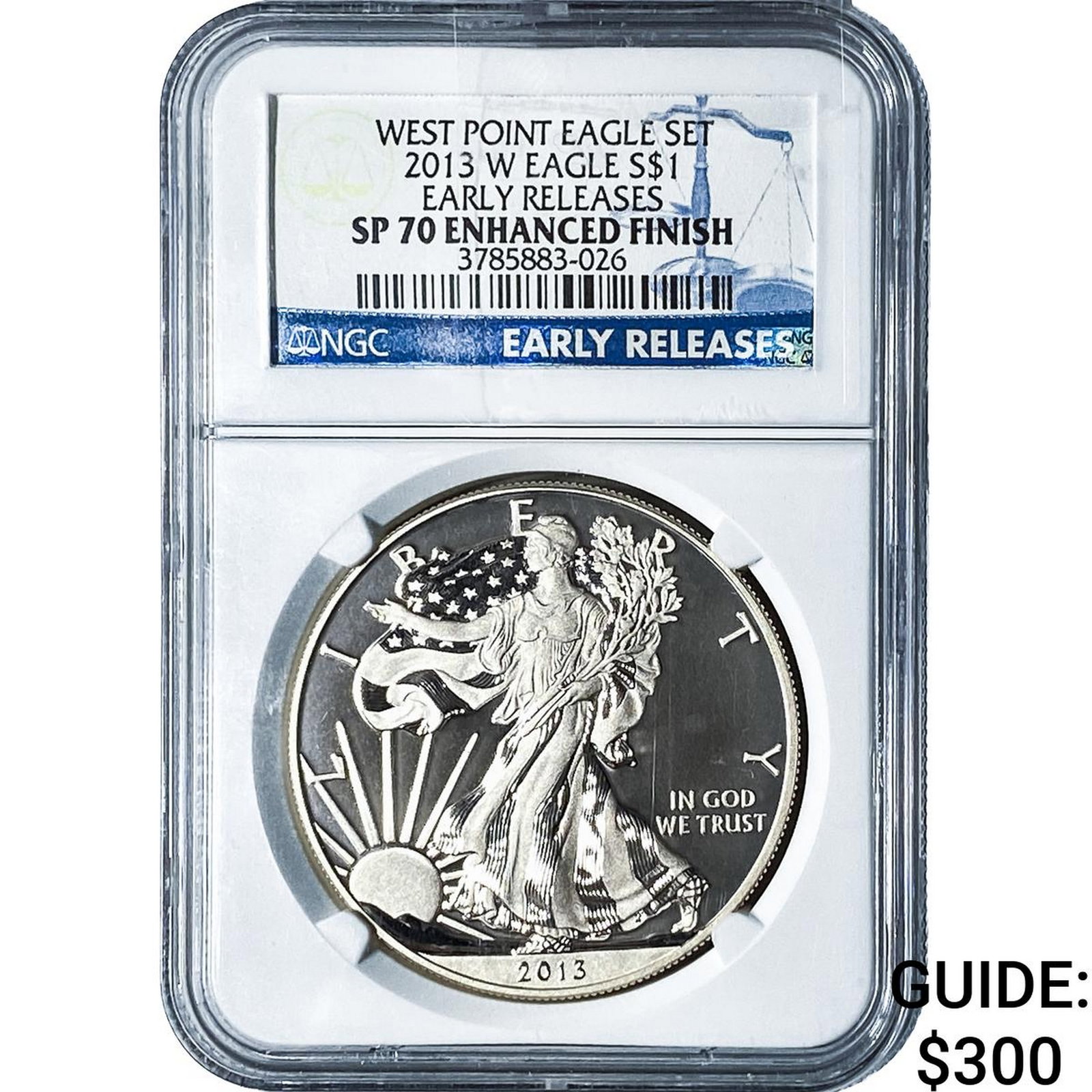 2013-W Silver Eagle NGC SP70 Enhanced Finish: 2013-W Silver Eagle NGC SP70 Enhanced Finish