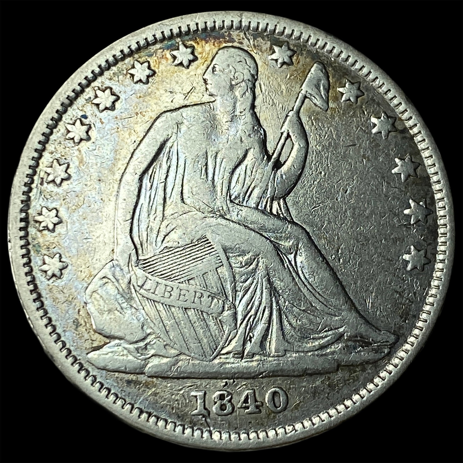 1840 Seated Liberty Half Dollar NEARLY UNCIRCULATED: 1840 Seated Liberty Half Dollar NEARLY UNCIRCULATED