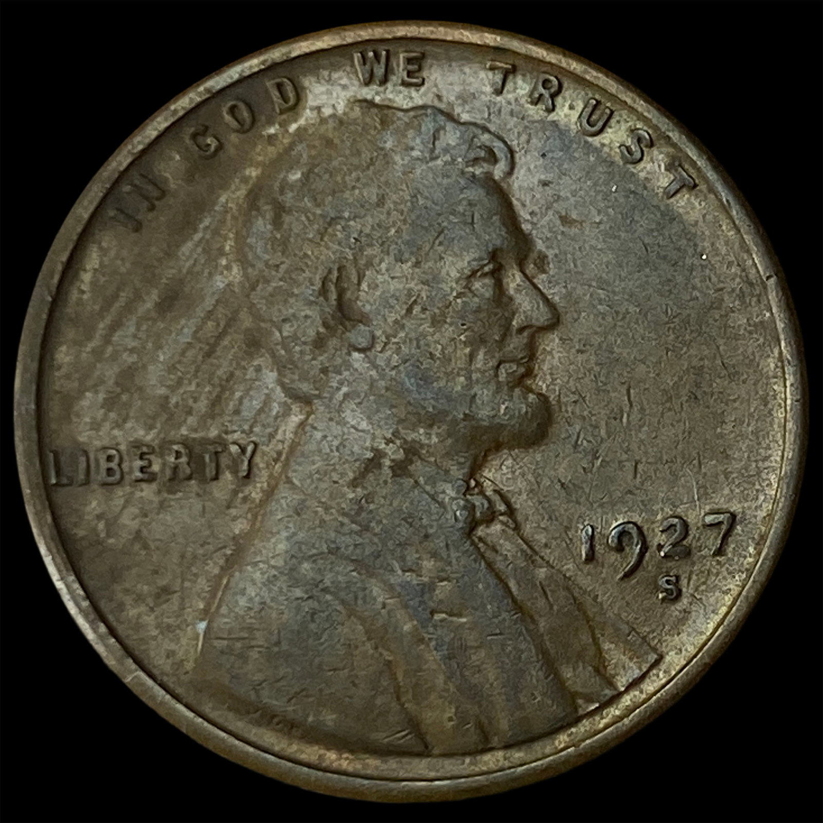 1927-S Lincoln Wheat Cent CLOSELY UNCIRCULATED: 1927-S Lincoln Wheat Cent CLOSELY UNCIRCULATED
