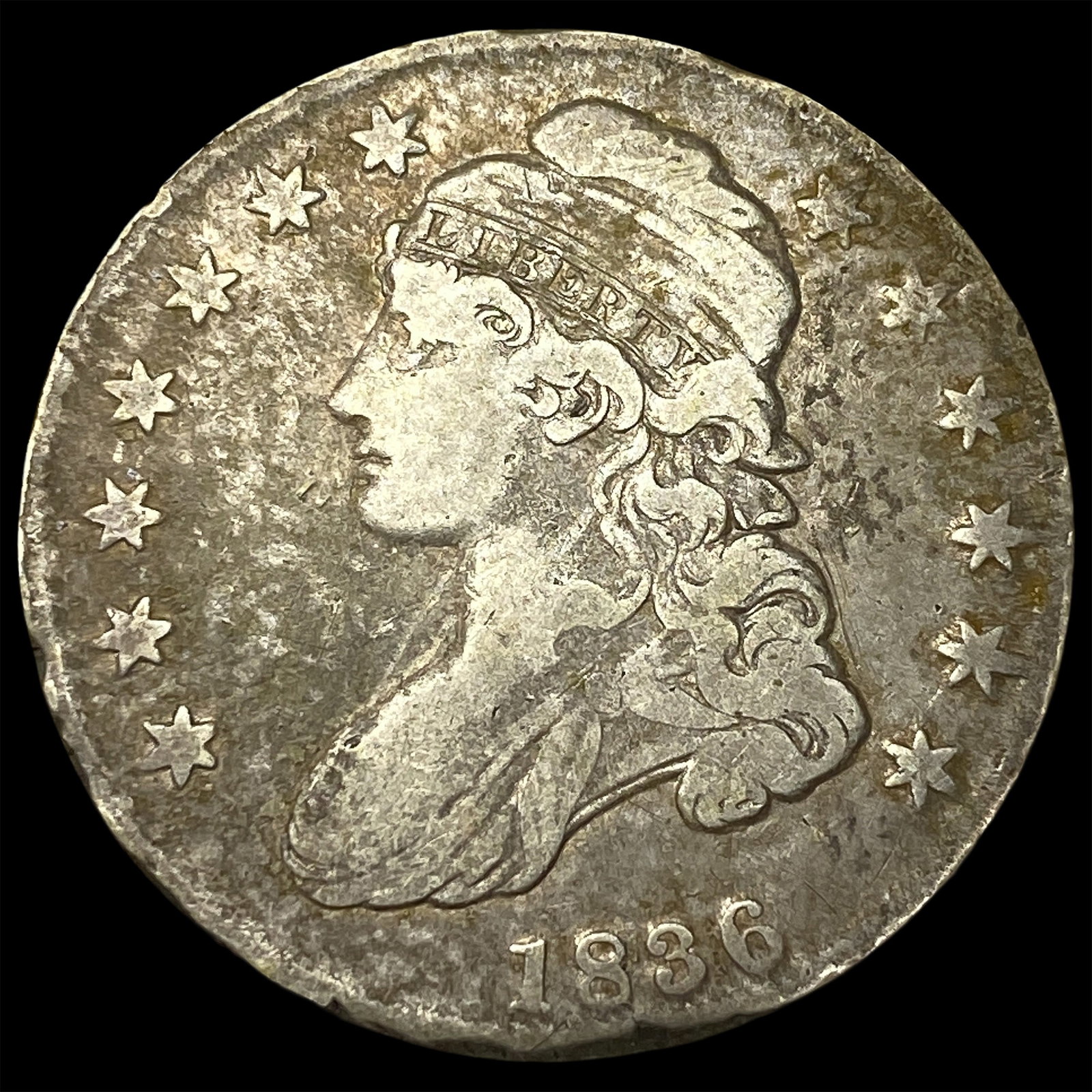 1836 Capped Bust Half Dollar NICELY CIRCULATED: 1836 Capped Bust Half Dollar NICELY CIRCULATED