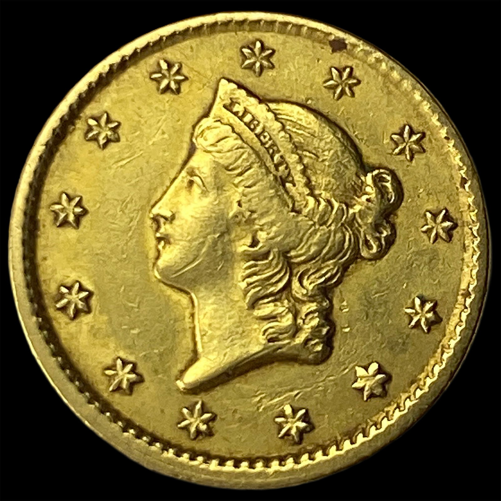 1851 Gold $1 Liberty Head Type 1 CHOICE AU: 1851 Gold $1 Liberty Head Type 1 CHOICE AU