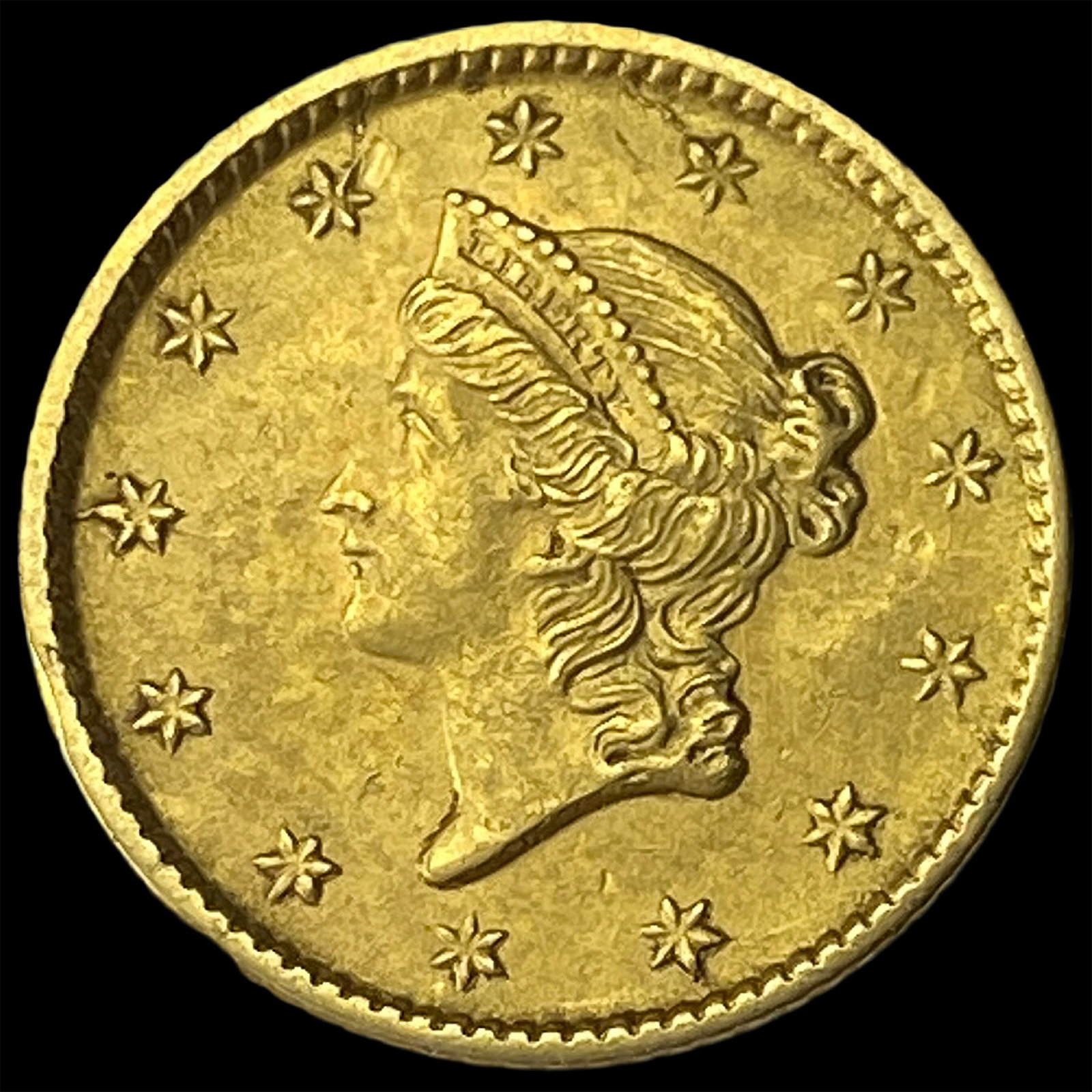 1853 Gold $1 Liberty Head Type 1 CHOICE AU (1 of 2)