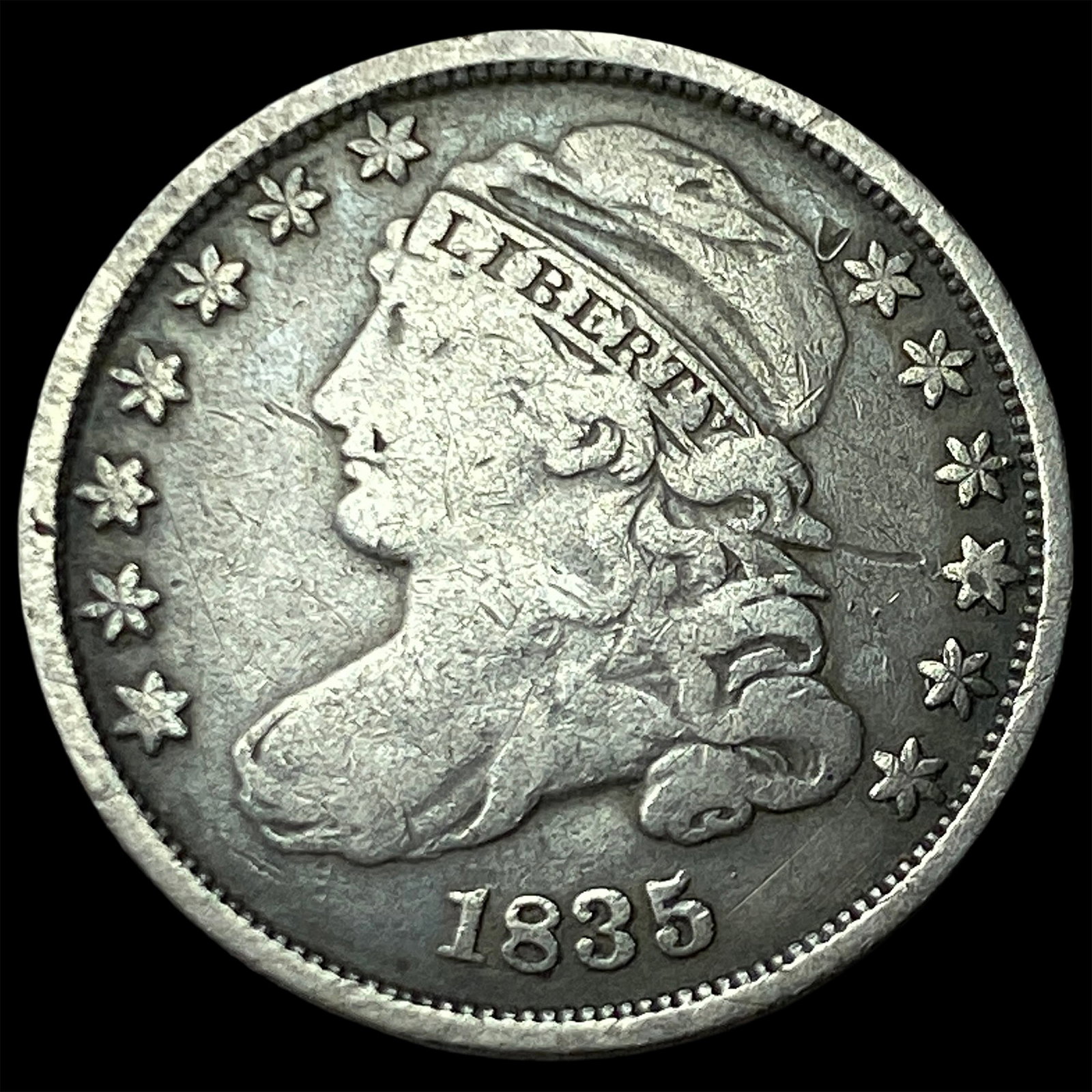 1835 Silver Capped Bust Dime LIGHTLY CIRCULATED: 1835 Silver Capped Bust Dime LIGHTLY CIRCULATED