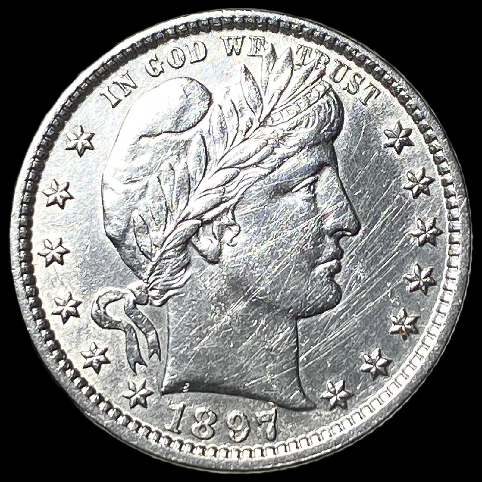 1897 Silver Barber Quarter UNCIRCULATED: 1897 Silver Barber Quarter UNCIRCULATED