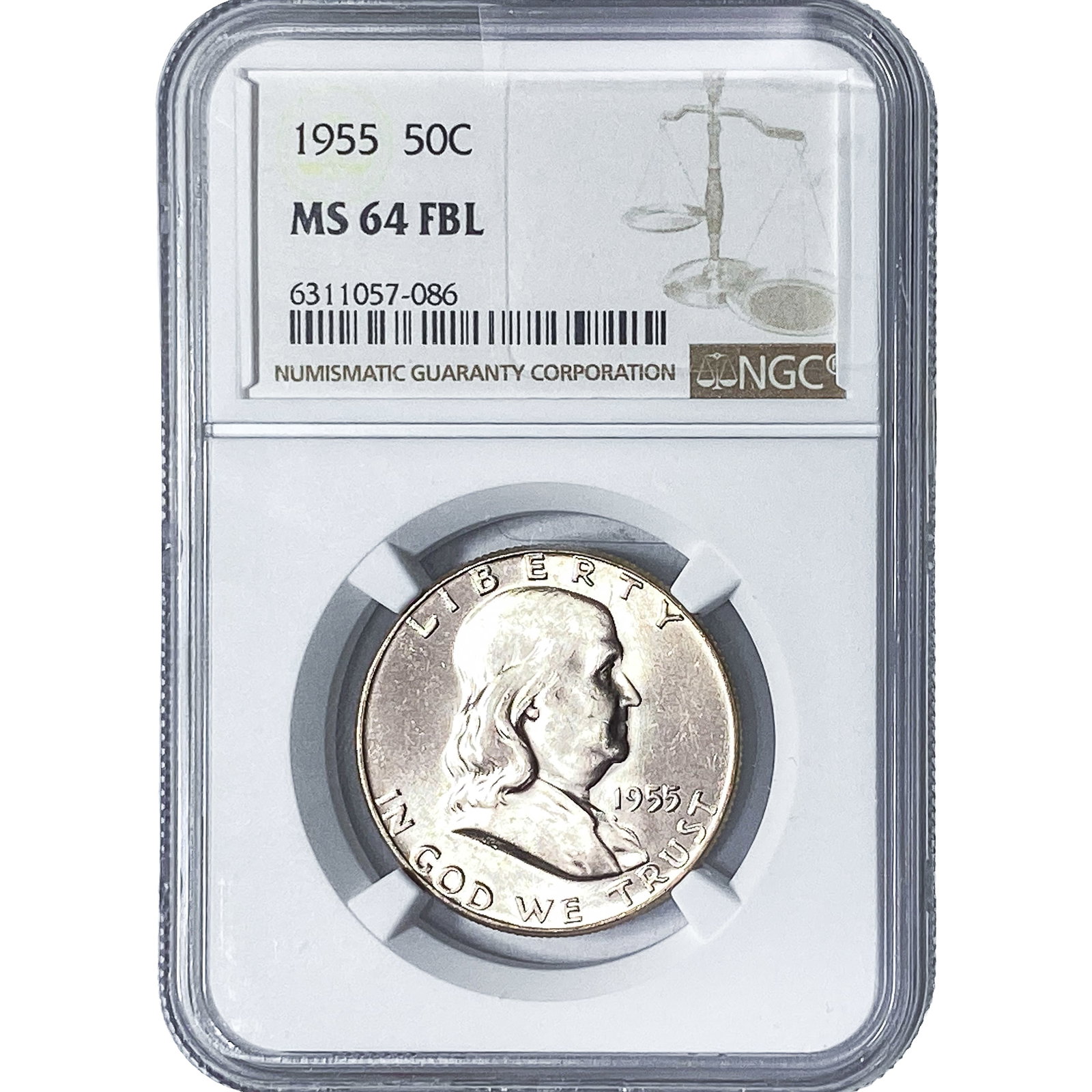 1955 Franklin Half Dollar NGC FBL: 1955 Franklin Half Dollar NGC FBL