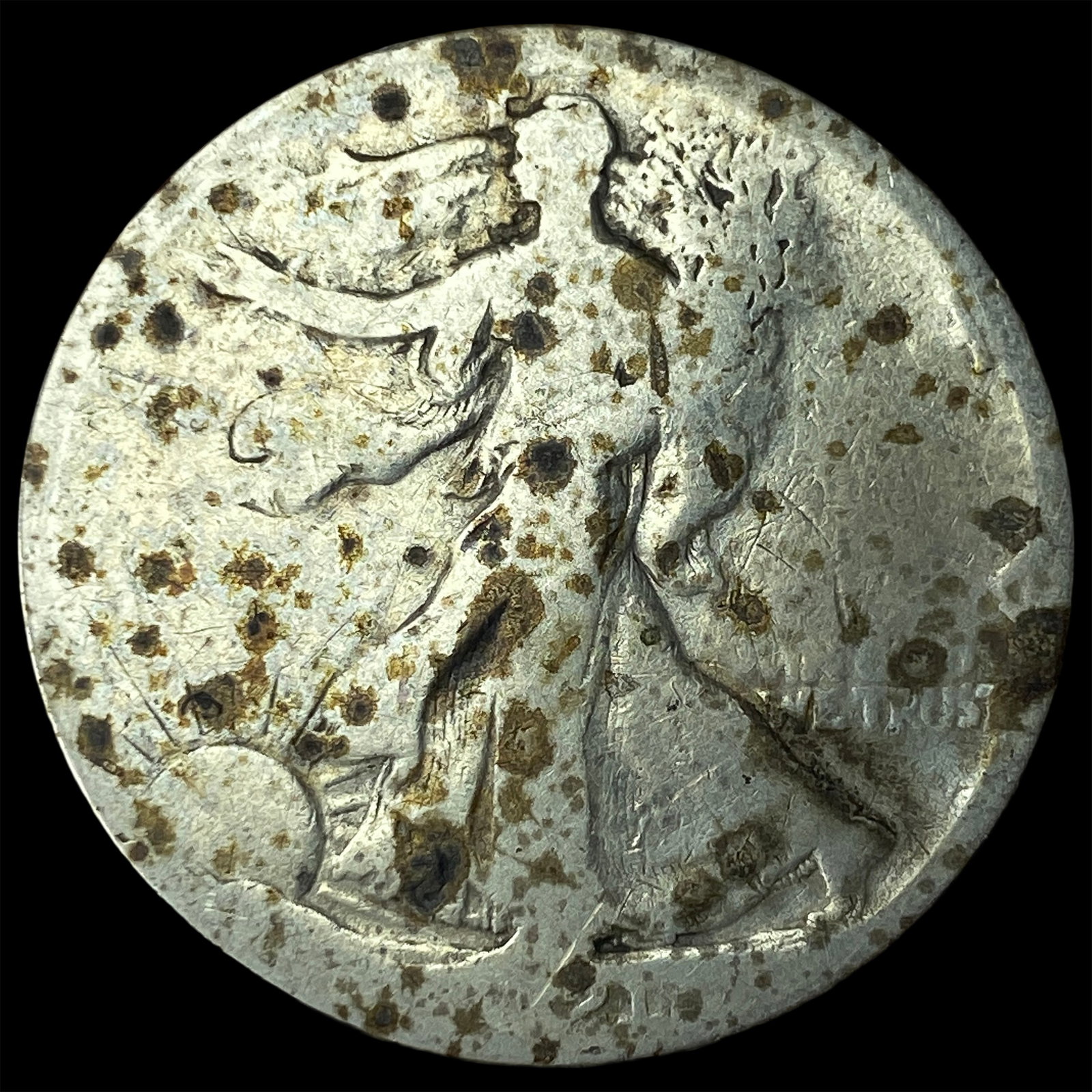 1921-S Walking Liberty Half Dollar NICELY CIRCULATED: 1921-S Walking Liberty Half Dollar NICELY CIRCULATED