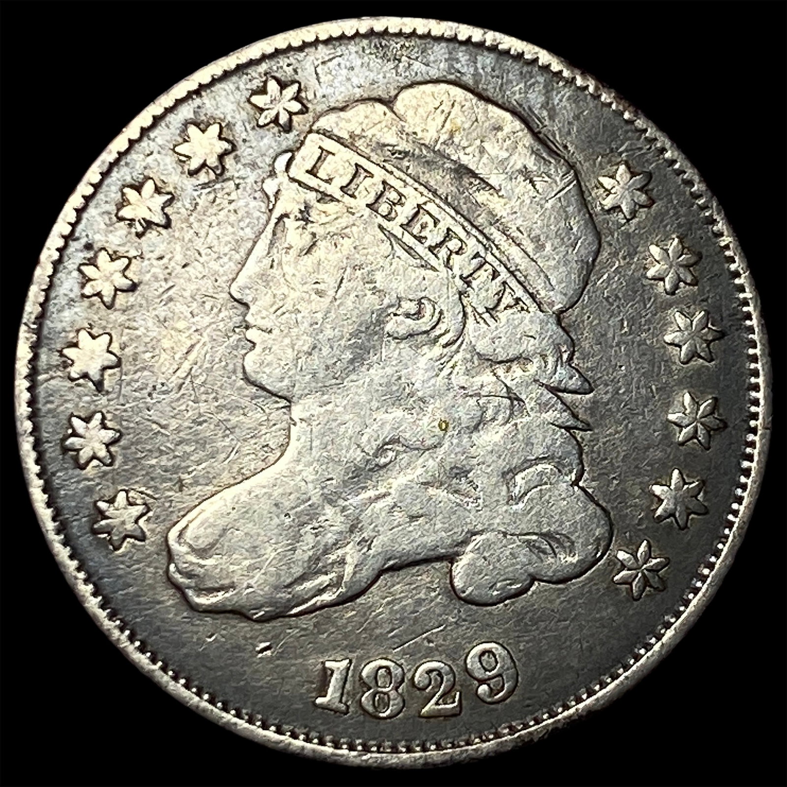 1829 Silver Capped Bust Dime LIGHTLY CIRCULATED: 1829 Silver Capped Bust Dime LIGHTLY CIRCULATED