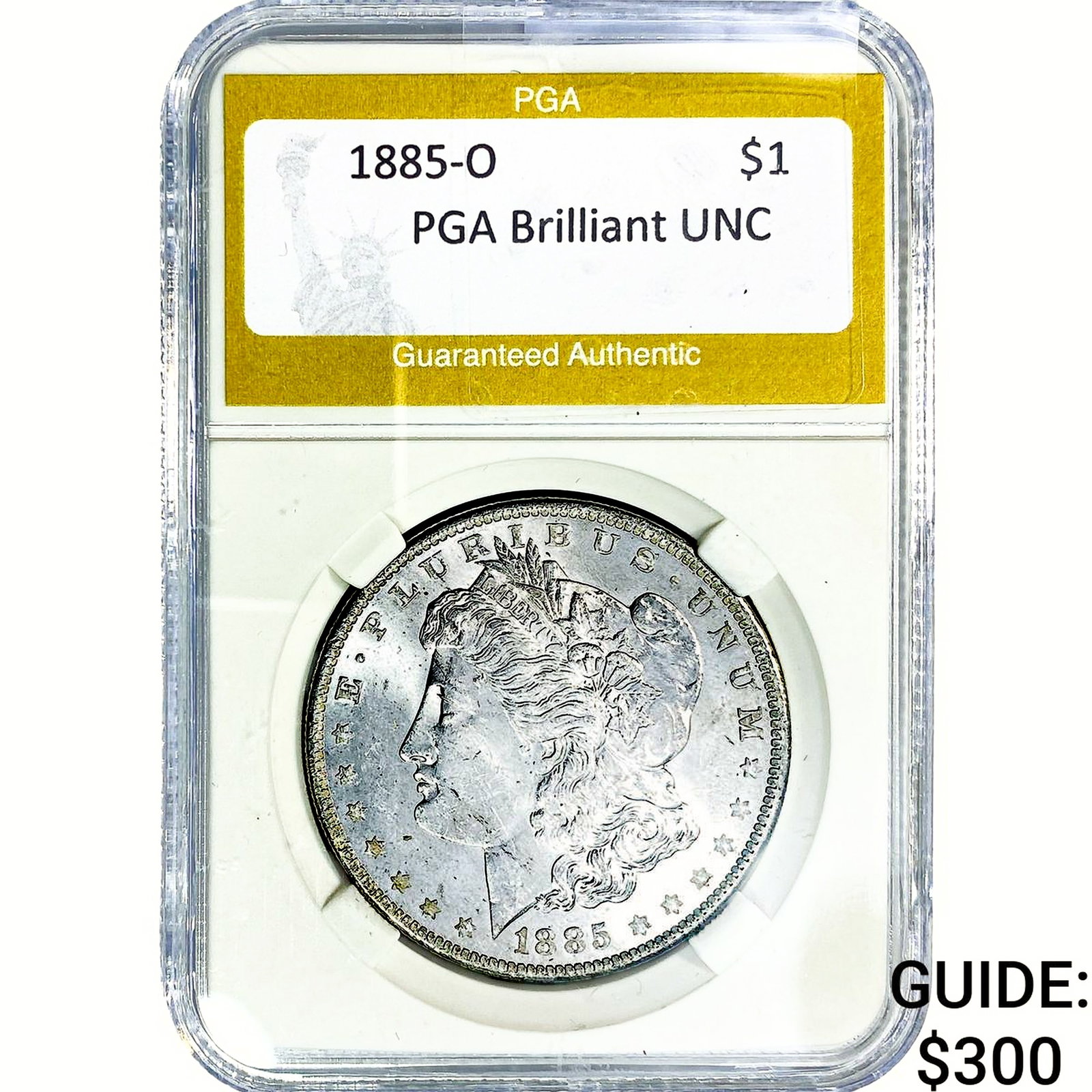 1885-O Morgan Silver Dollar PGA Brilliant UNC (1 of 2)